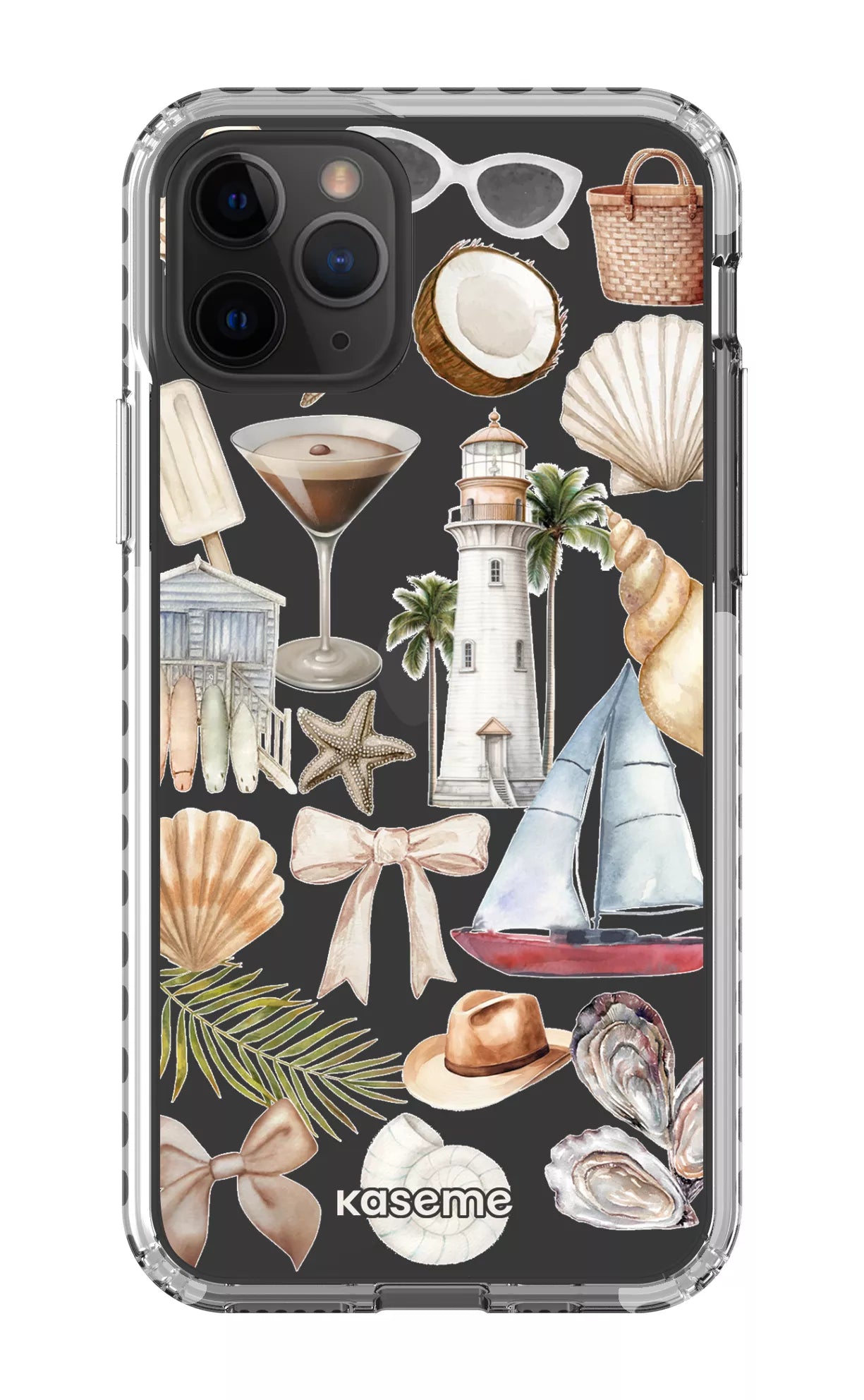 iPhone 11 Pro Clear Case - White Riviera Clear Case -
