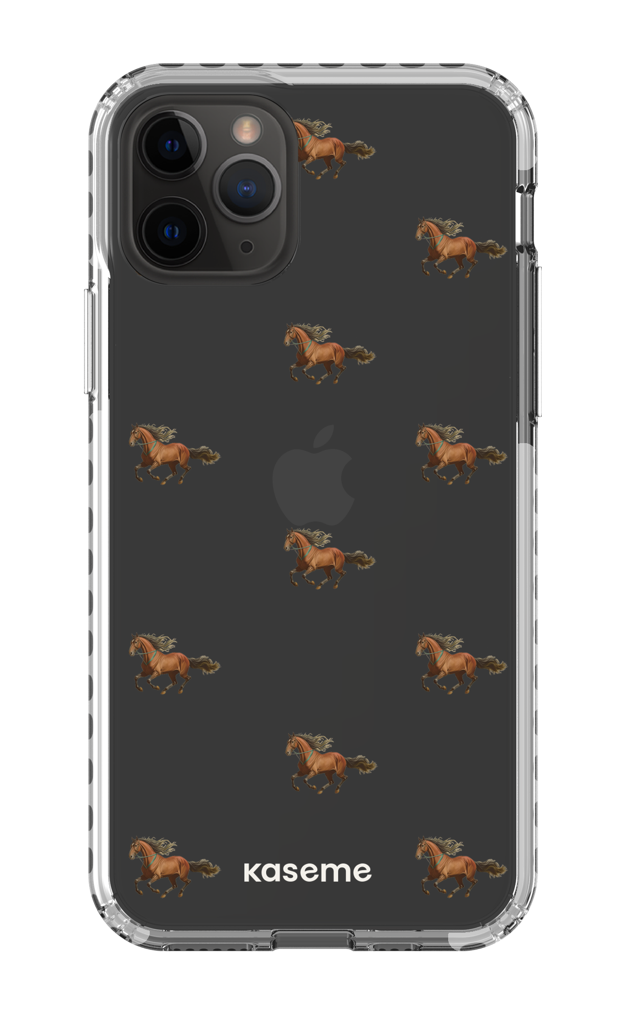 iPhone 11 Pro Clear Case - White Saddle Clear Case -