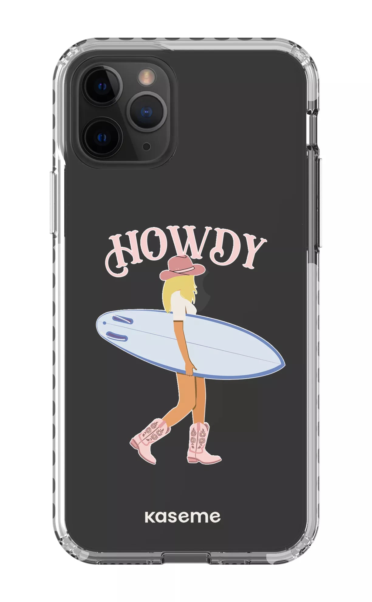 iPhone 11 Pro Clear Case - White Westsea Pink Clear Case -