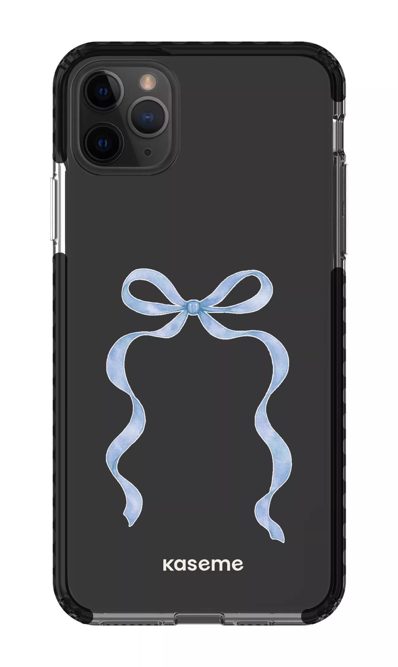 iPhone 11 Pro Max Clear Case - Black Celeste Blue Clear Case -