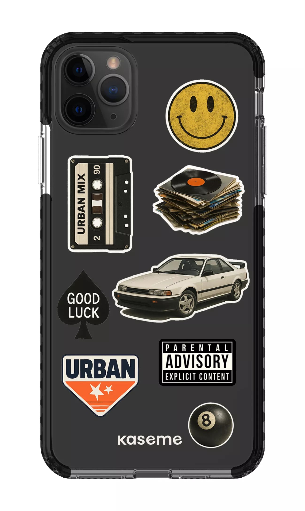 iPhone 11 Pro Max Clear Case - Black Downtown Clear Case -