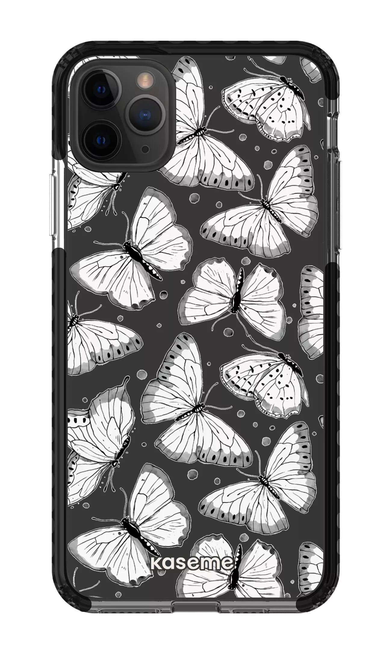 iPhone 11 Pro Max Clear Case - Black Float Clear Case -