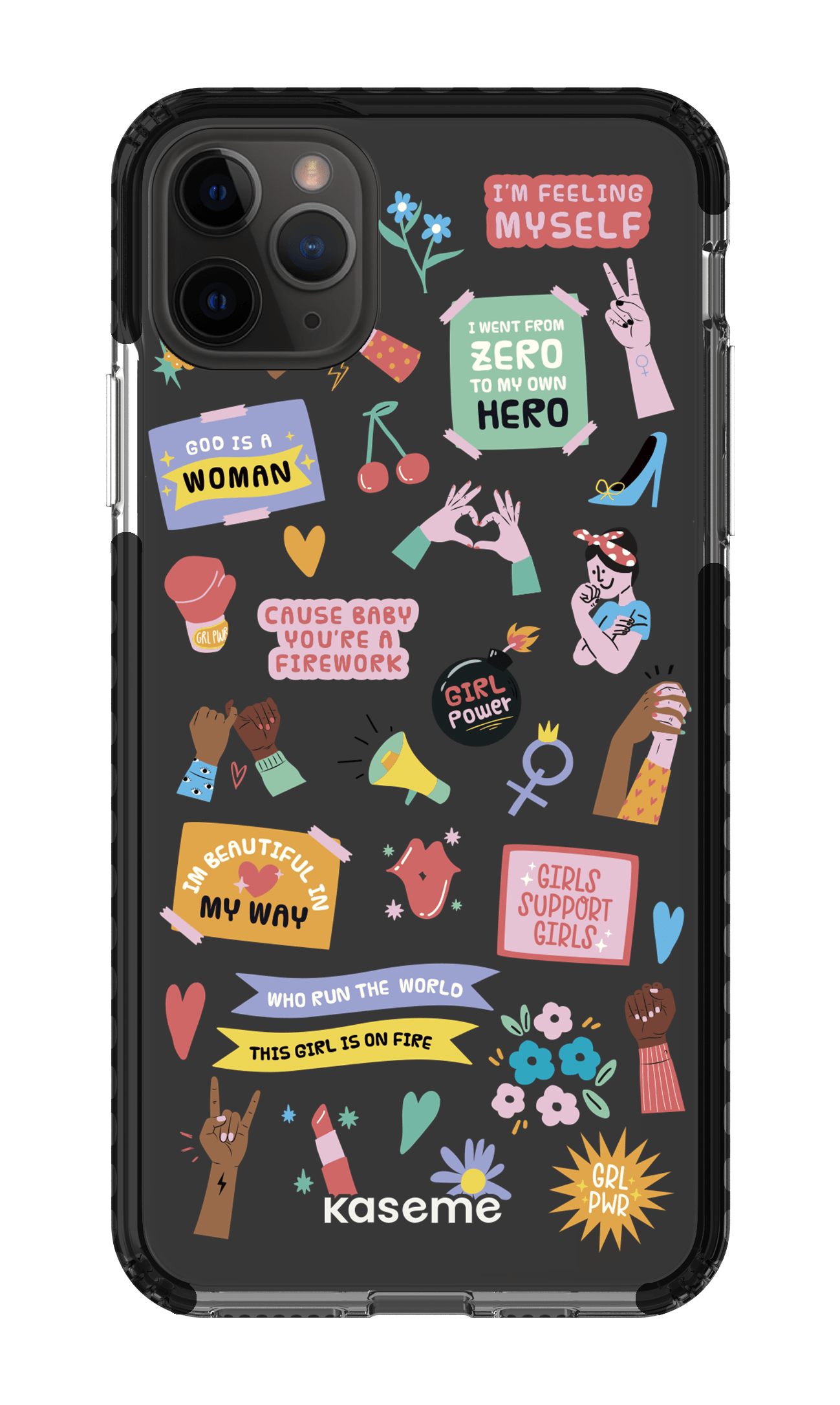 iPhone 11 Pro Max Clear Case - Black Girl Boss Clear Case -