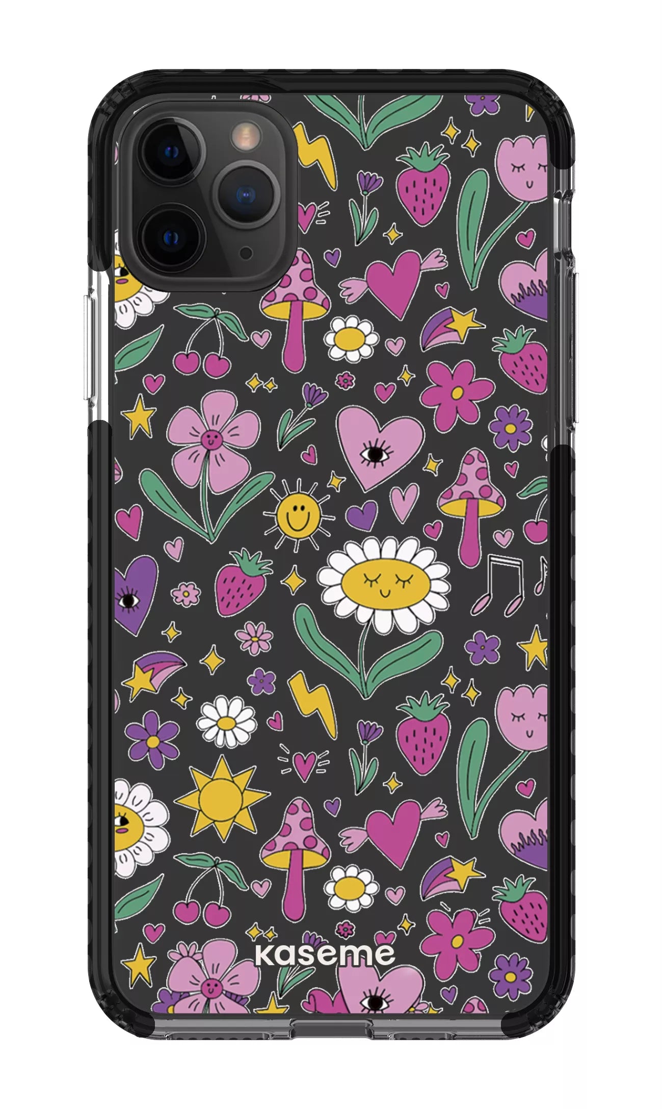 iPhone 11 Pro Max Clear Case - Black Hypnotize Clear Case -