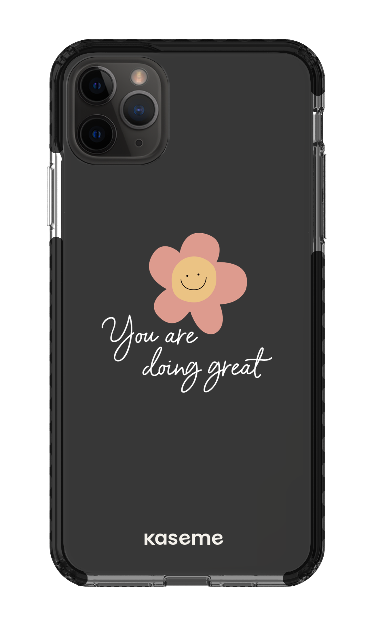 iPhone 11 Pro Max Clear Case - Black Keep going Clear Case -