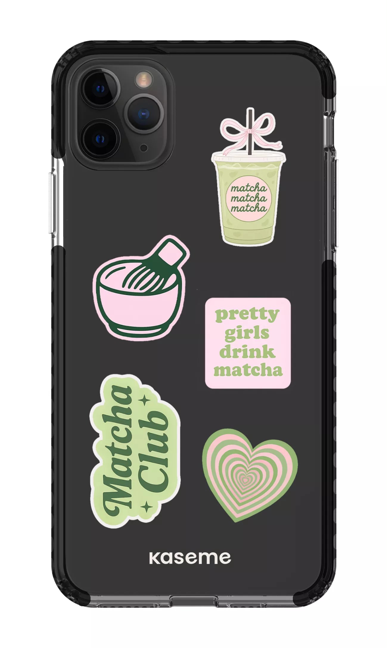 iPhone 11 Pro Max Clear Case - Black Matcha Clear Case -