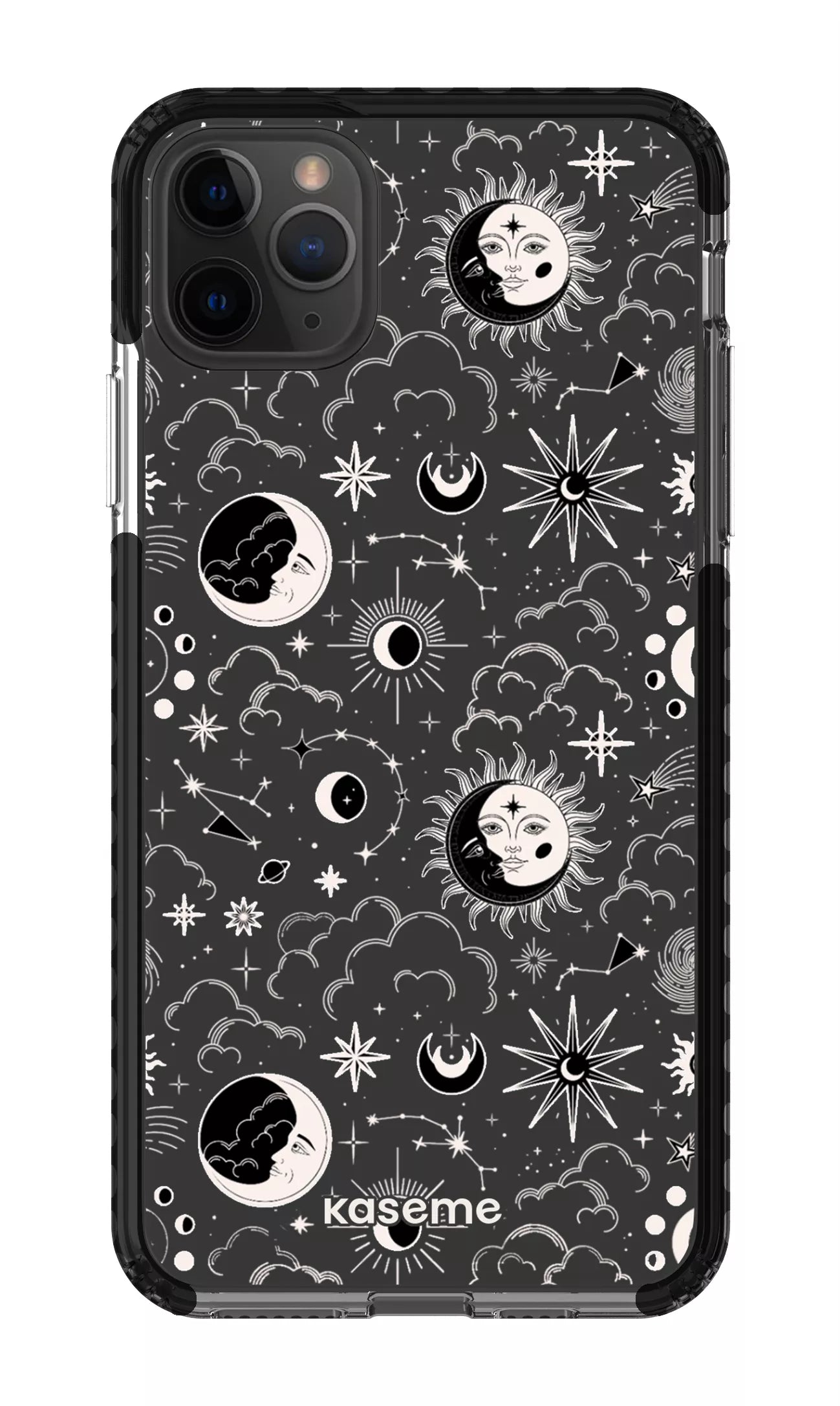 iPhone 11 Pro Max Clear Case - Black Milky Way White Clear Case -