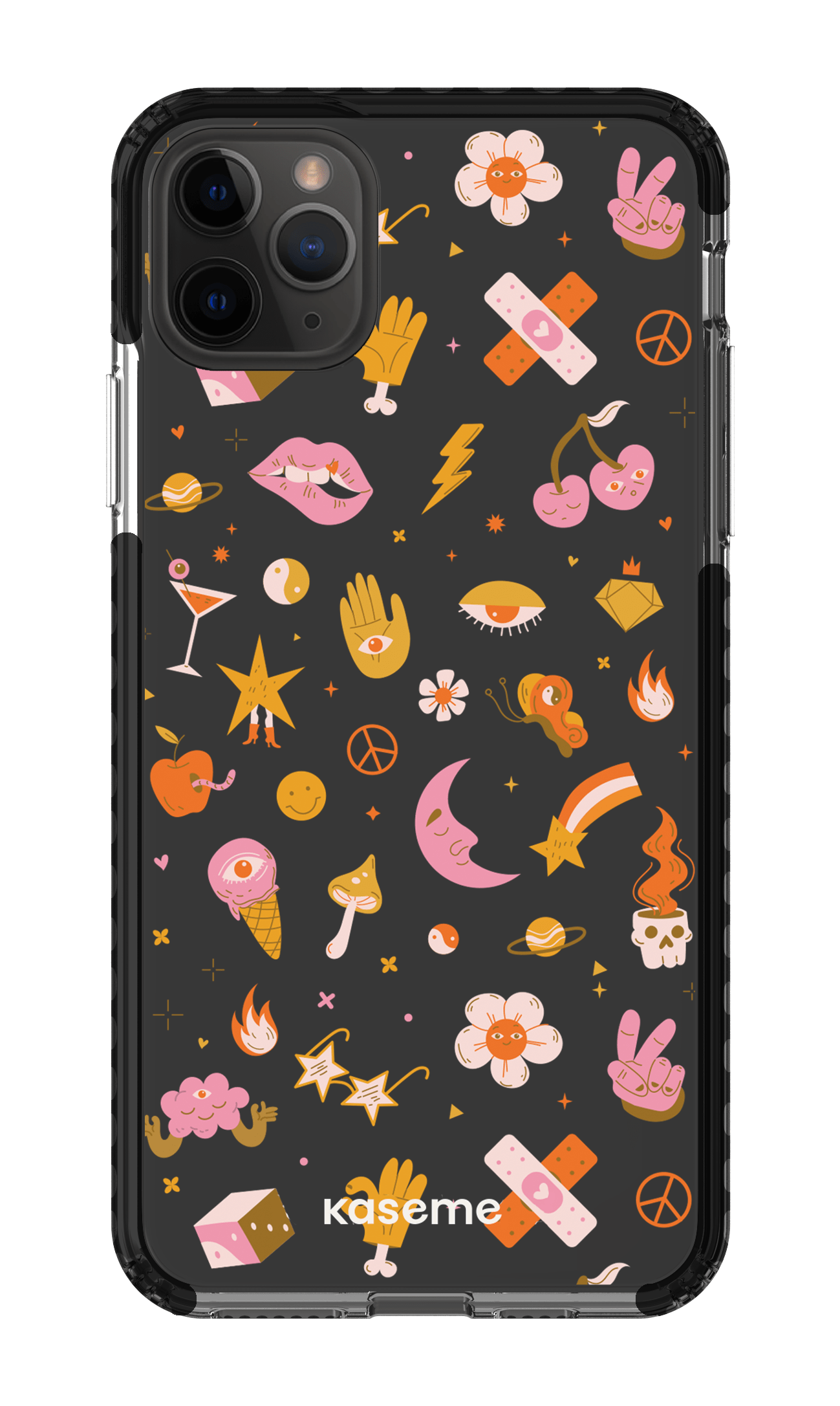 iPhone 11 Pro Max Clear Case - Black Psycho Clear Case -