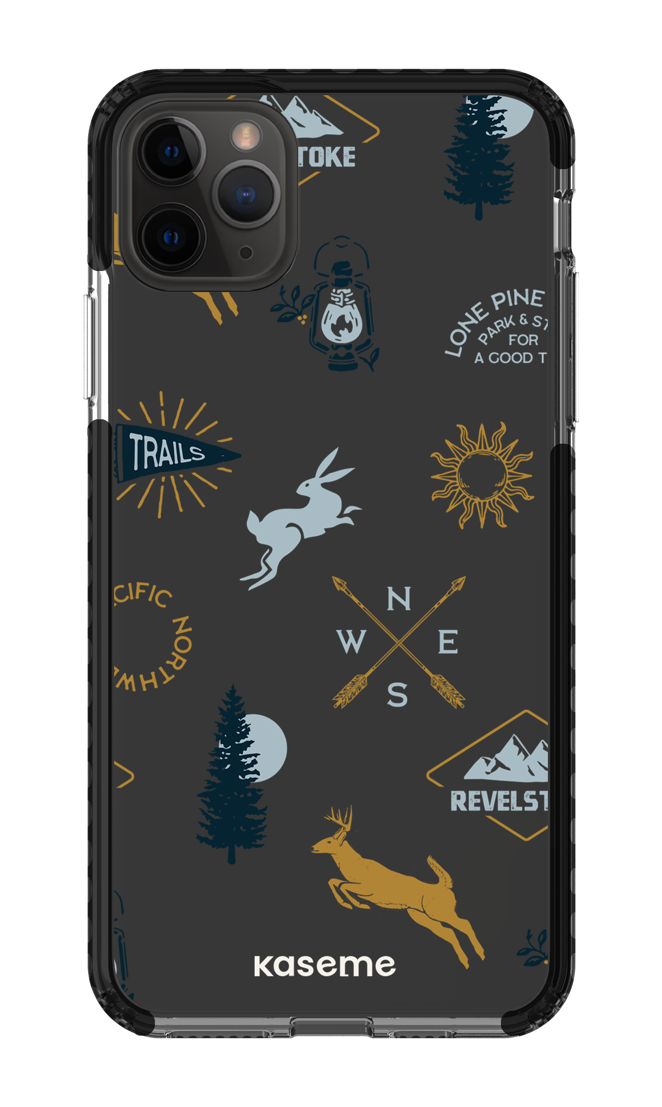 iPhone 11 Pro Max Clear Case - Black Revelstoke white clear case -