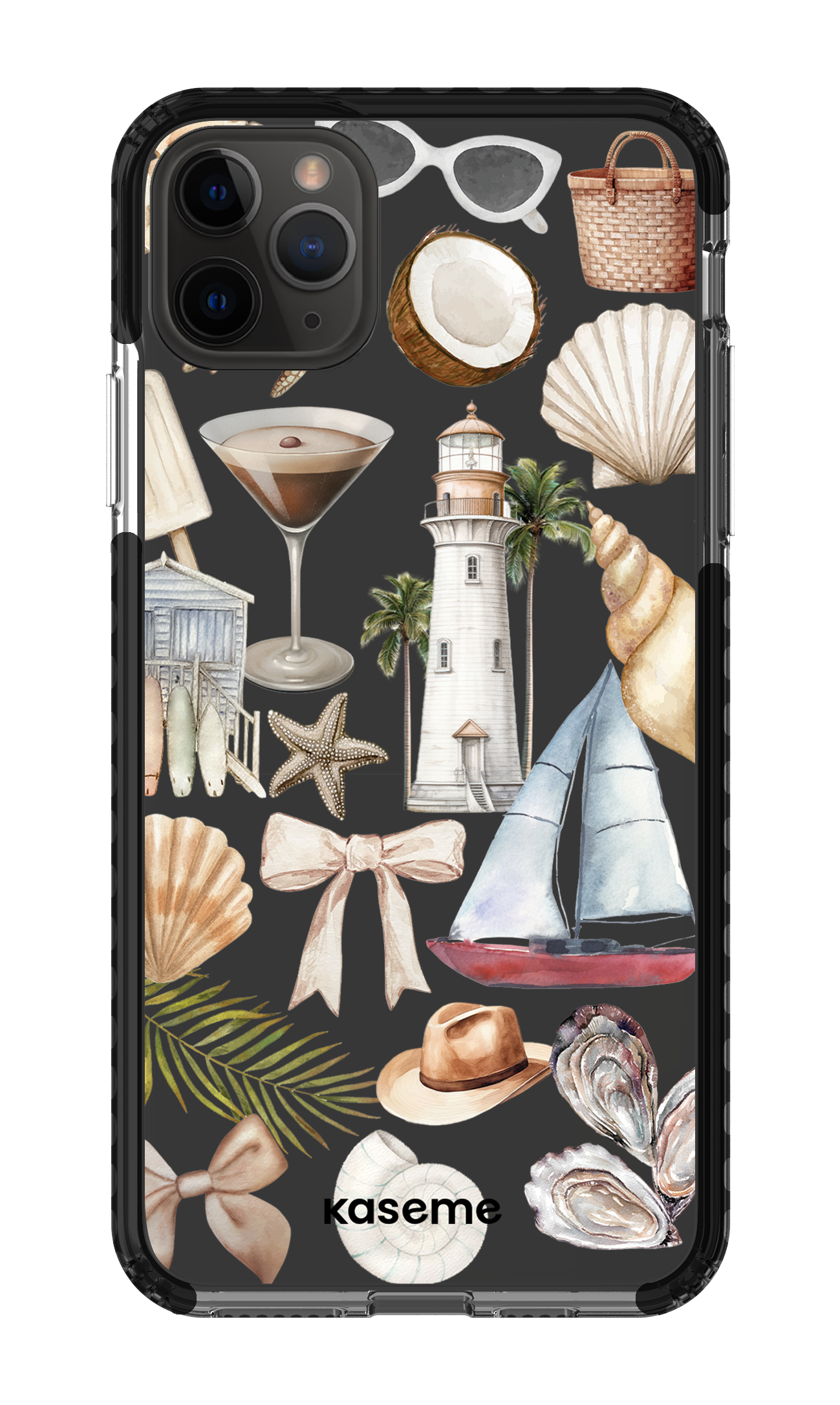 iPhone 11 Pro Max Clear Case - Black Riviera Clear Case -