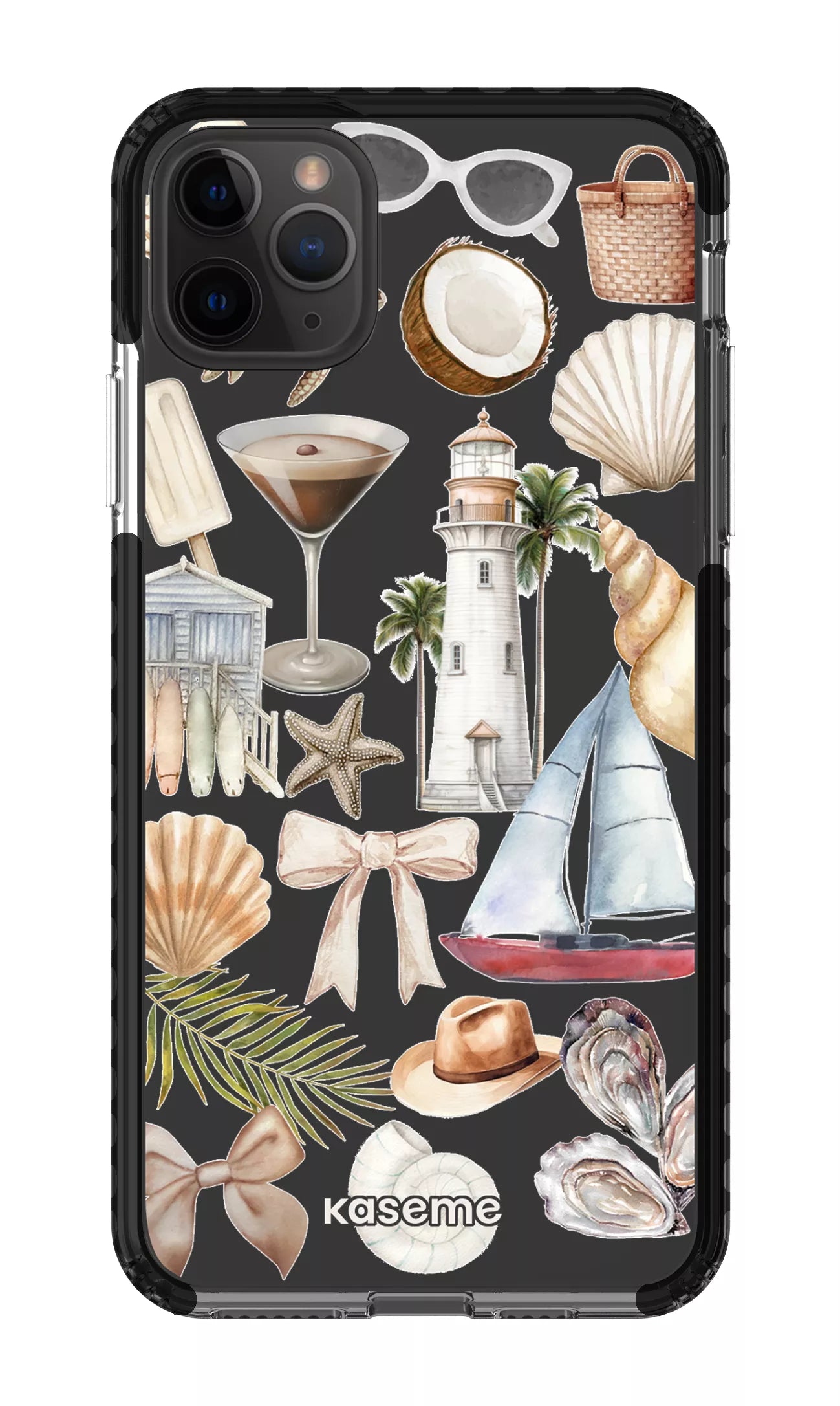 iPhone 11 Pro Max Clear Case - Black Riviera Clear Case -