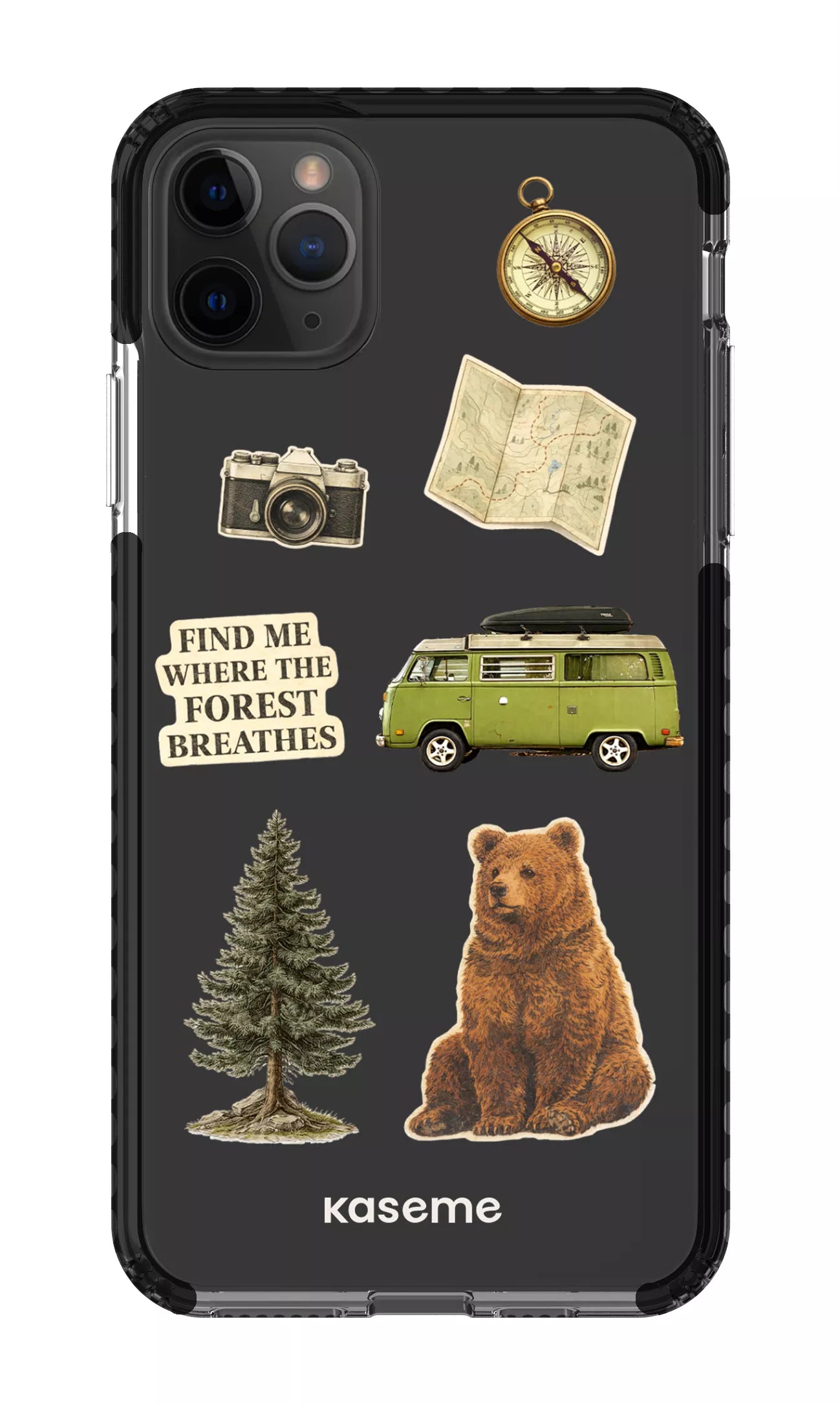 iPhone 11 Pro Max Clear Case - Black Roamer Clear Case -