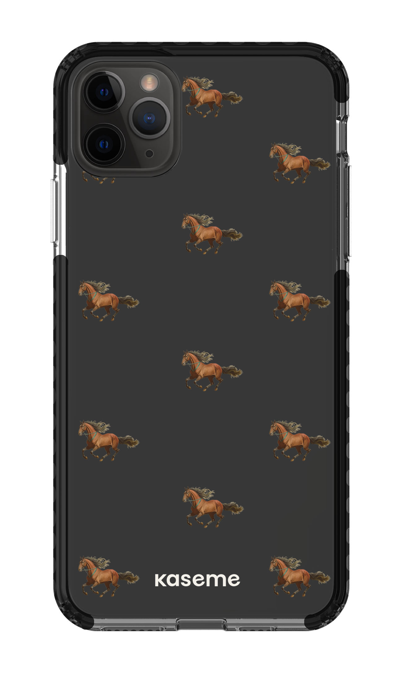 iPhone 11 Pro Max Clear Case - Black Saddle Clear Case -