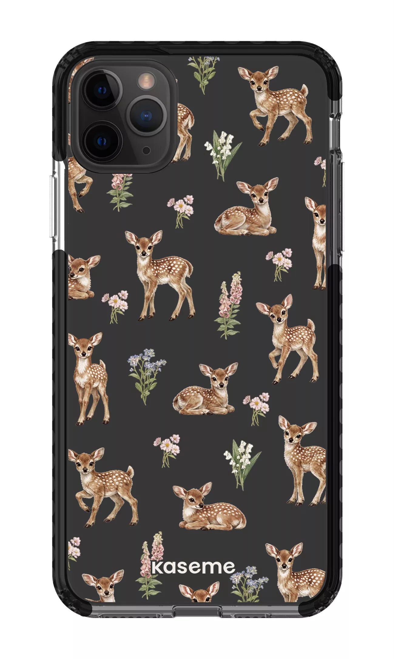 iPhone 11 Pro Max Clear Case - Black Sweet Bambi Clear Case -