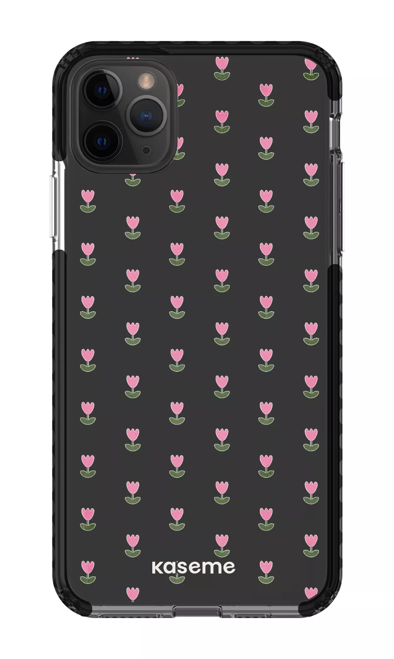 iPhone 11 Pro Max Clear Case - Black Triumph Pink Clear Case -