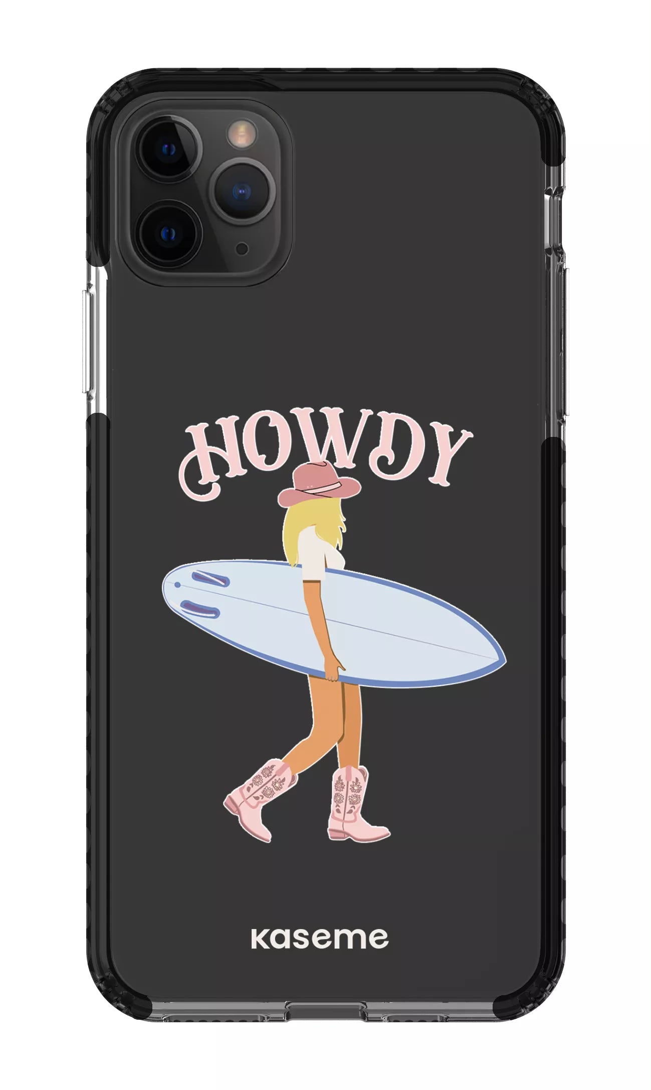 iPhone 11 Pro Max Clear Case - Black Westsea Pink Clear Case -