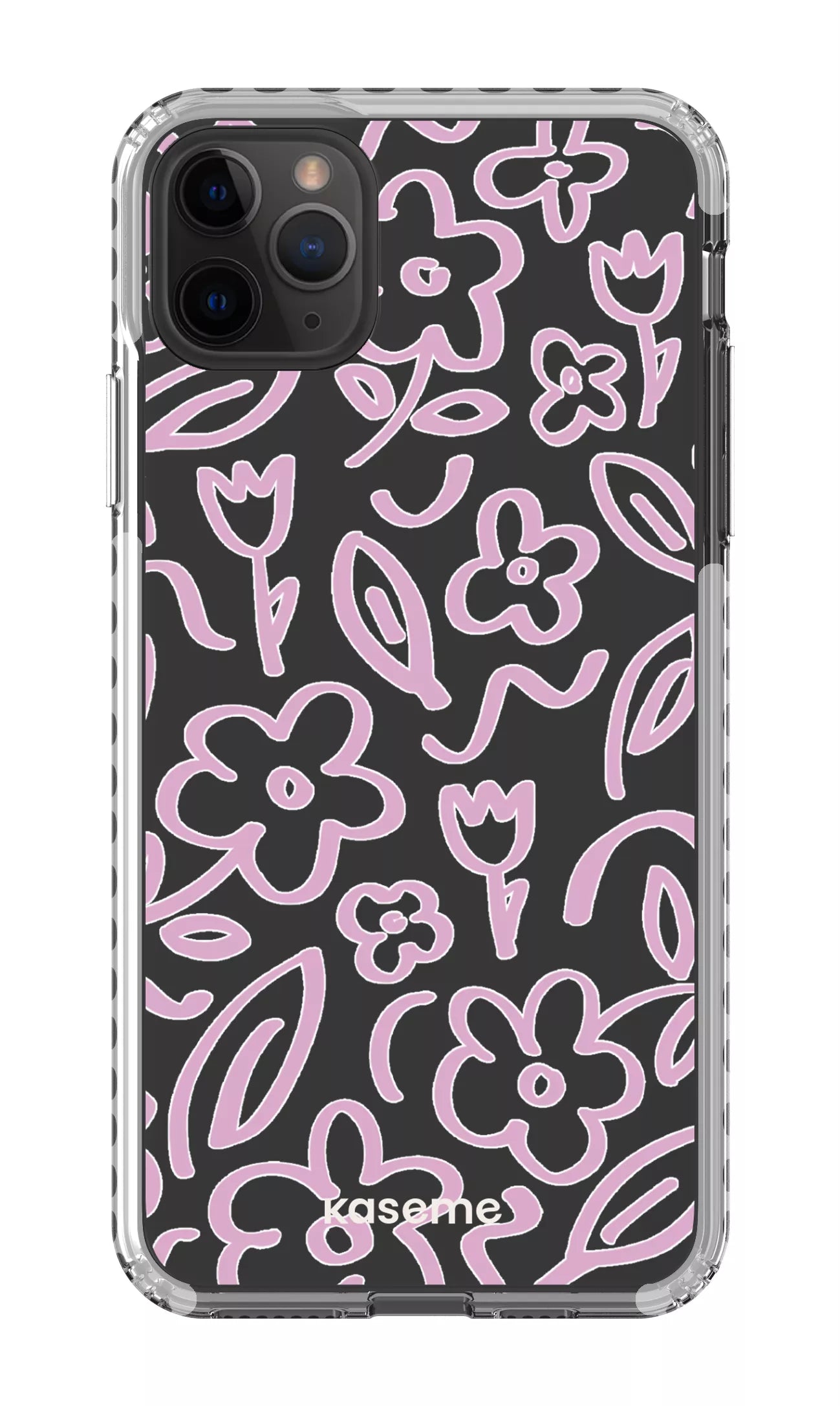 iPhone 11 Pro Max Clear Case - White Brooklyn pink Clear Case -