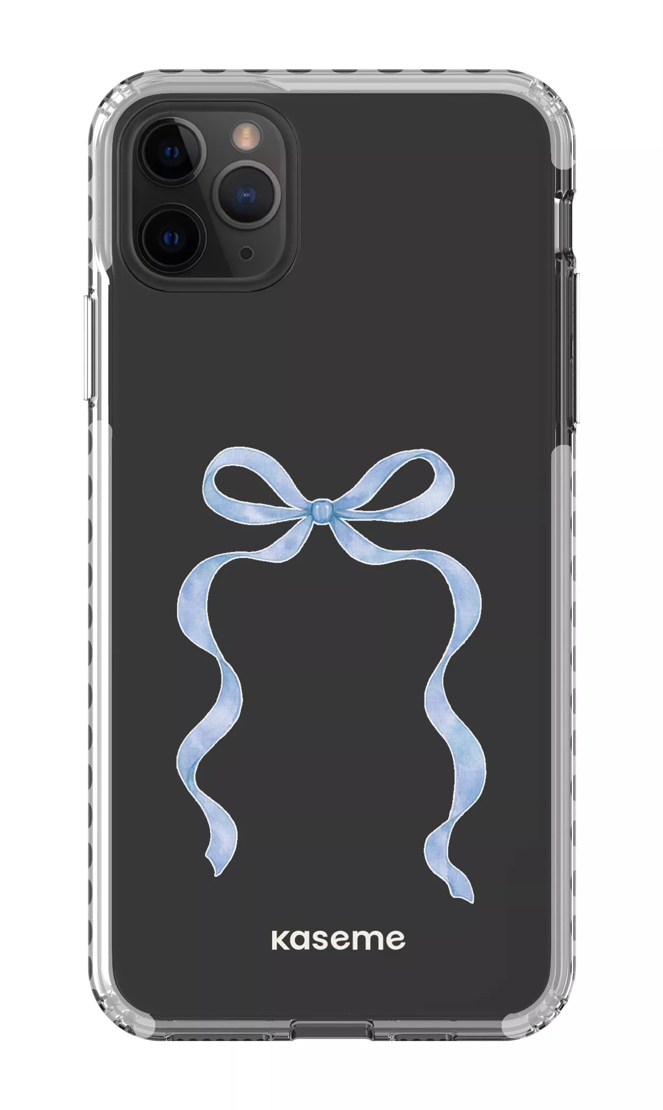 iPhone 11 Pro Max Clear Case - White Celeste Blue Clear Case -