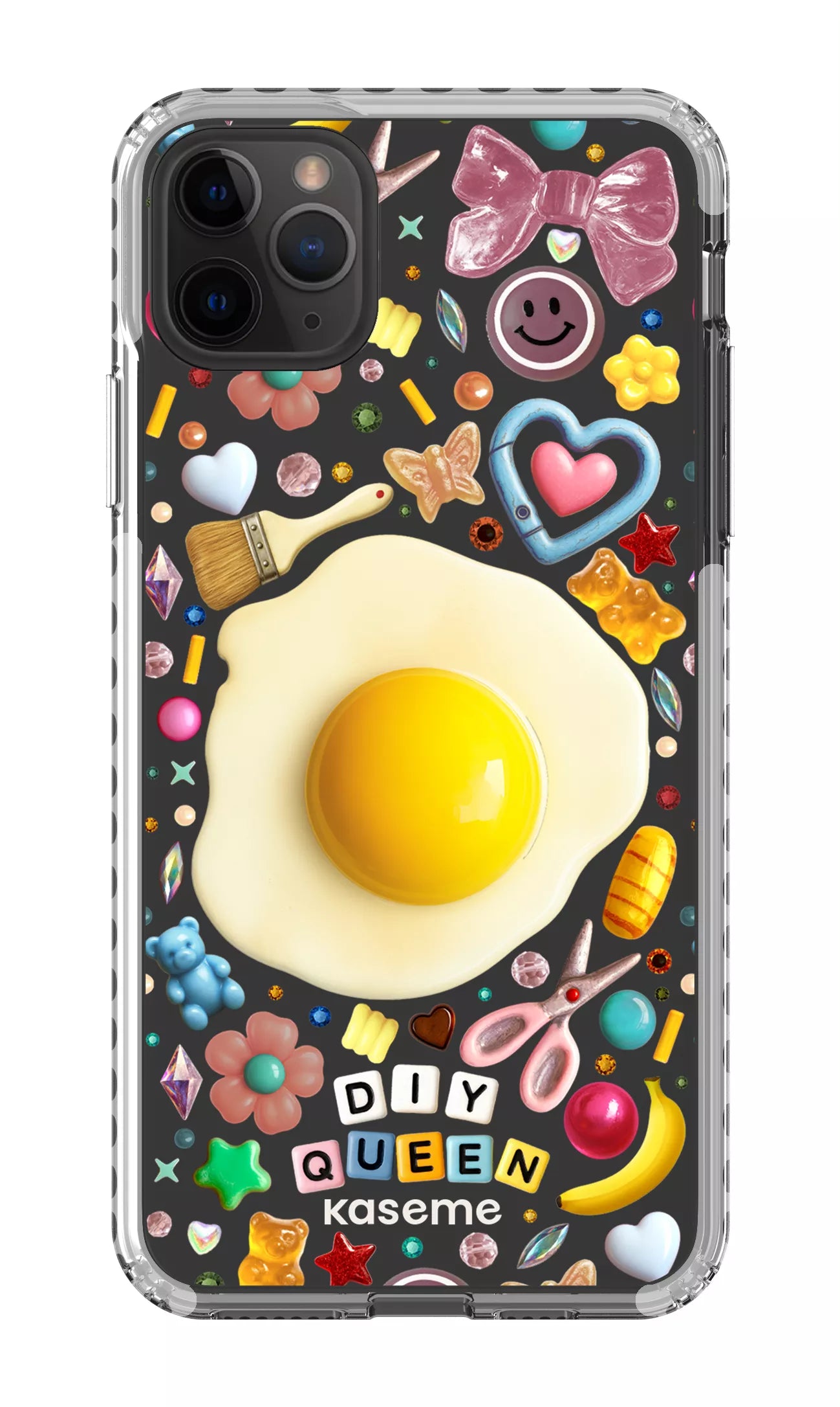 iPhone 11 Pro Max Clear Case - White DIY Queen Clear Case by Marianne Plaisance -