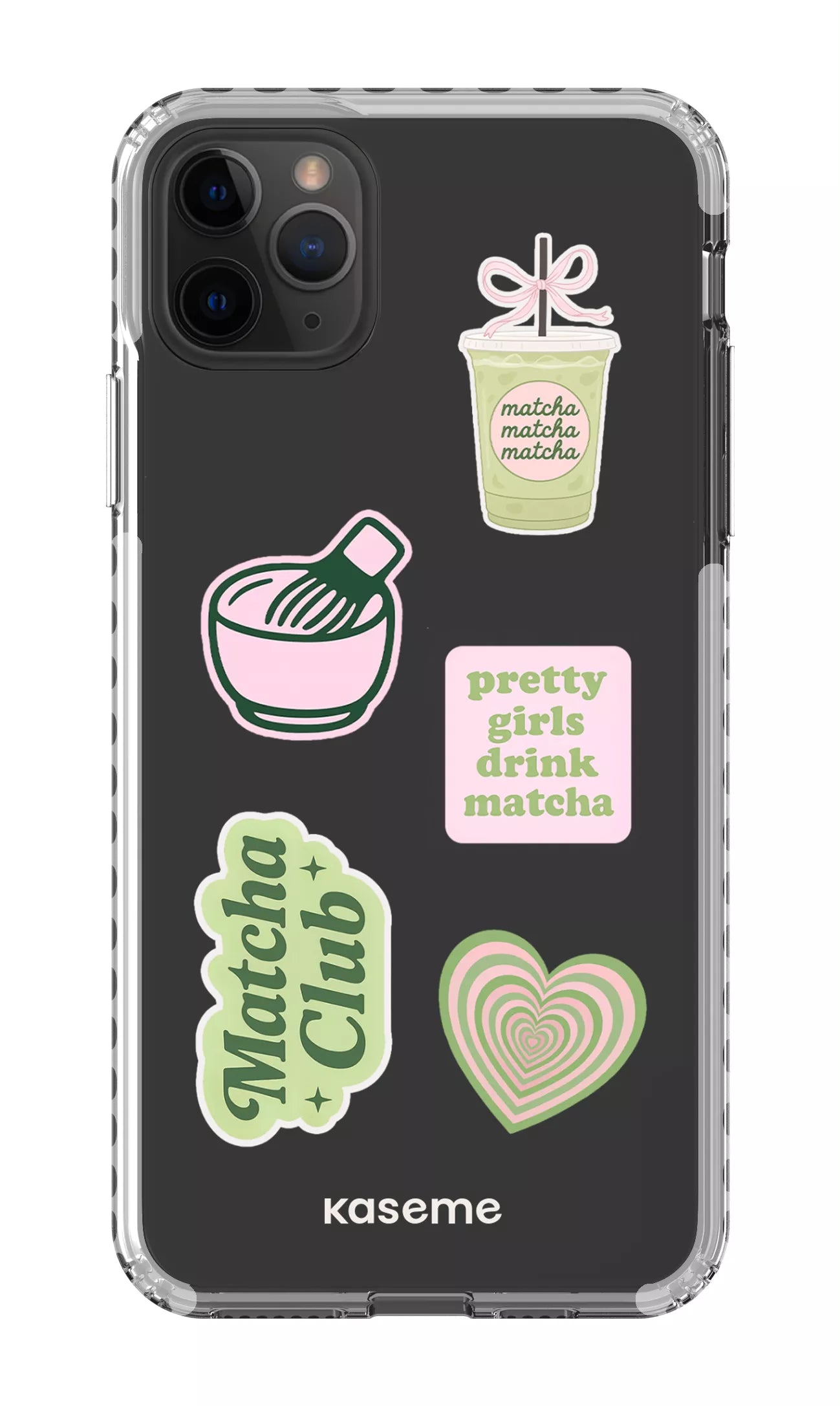 iPhone 11 Pro Max Clear Case - White Matcha Clear Case -