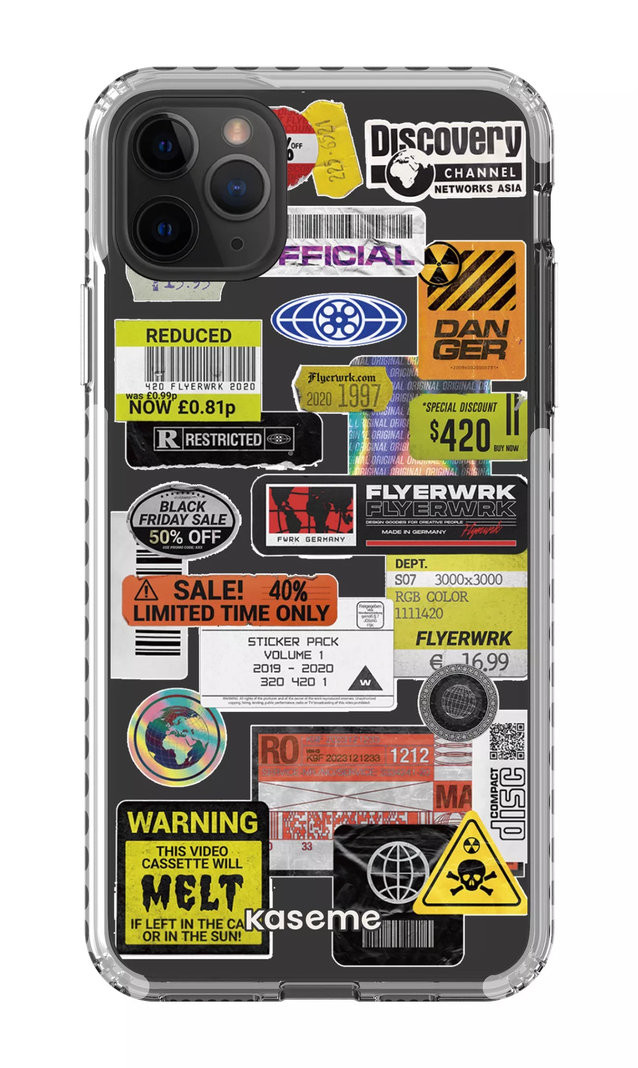 iPhone 11 Pro Max Clear Case - White Melt Clear Case -