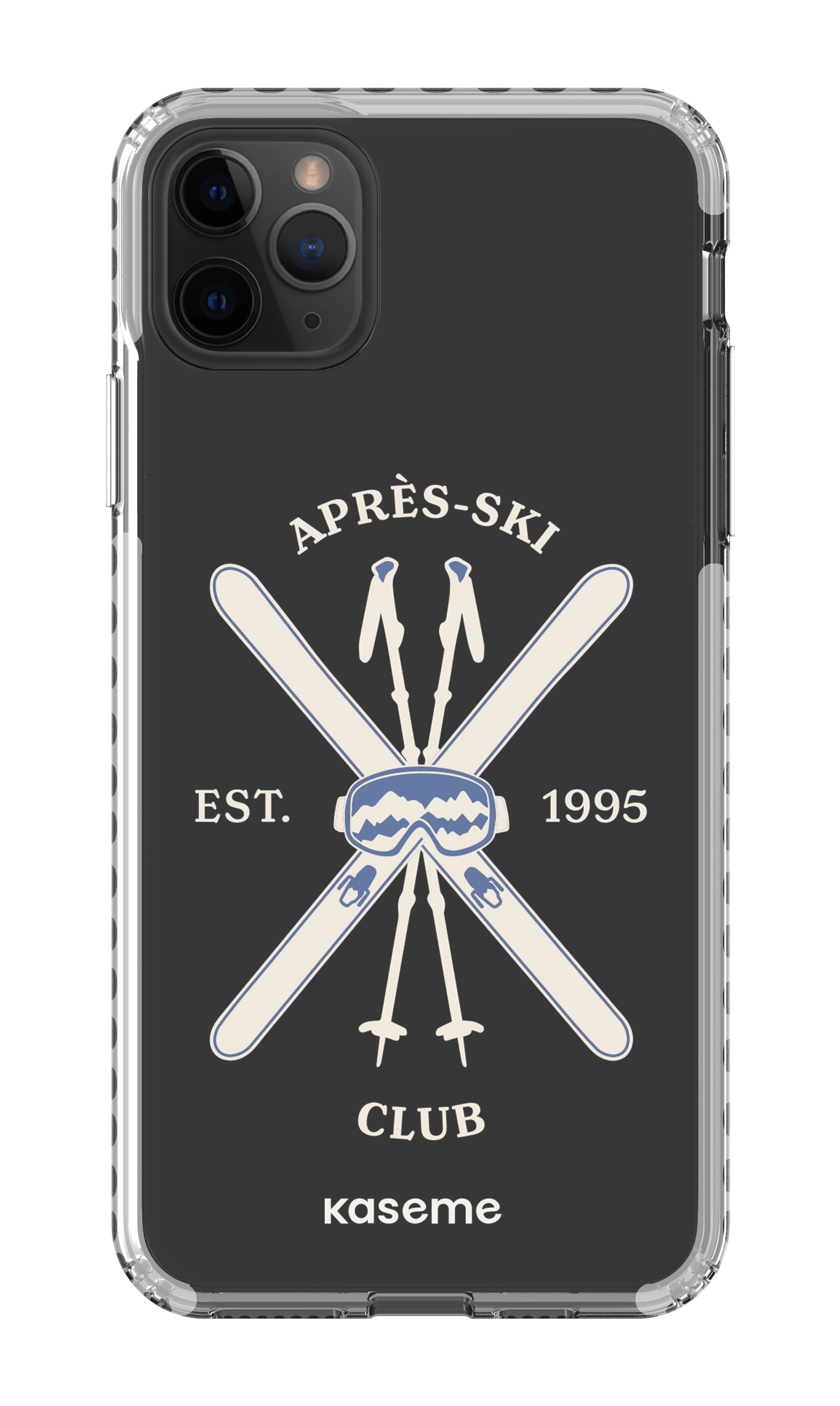 iPhone 11 Pro Max Clear Case - White Off-Track Clear Case -