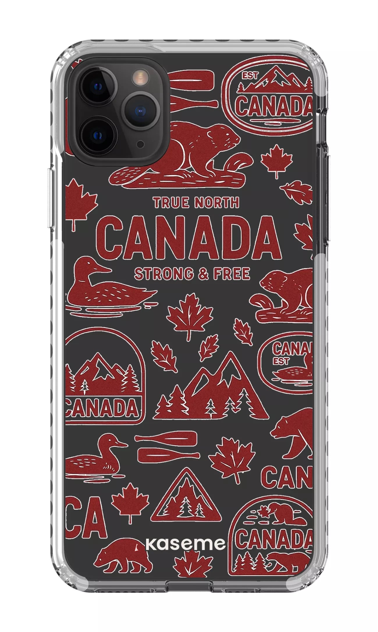 iPhone 11 Pro Max Clear Case - White Oh Canada Clear Case -