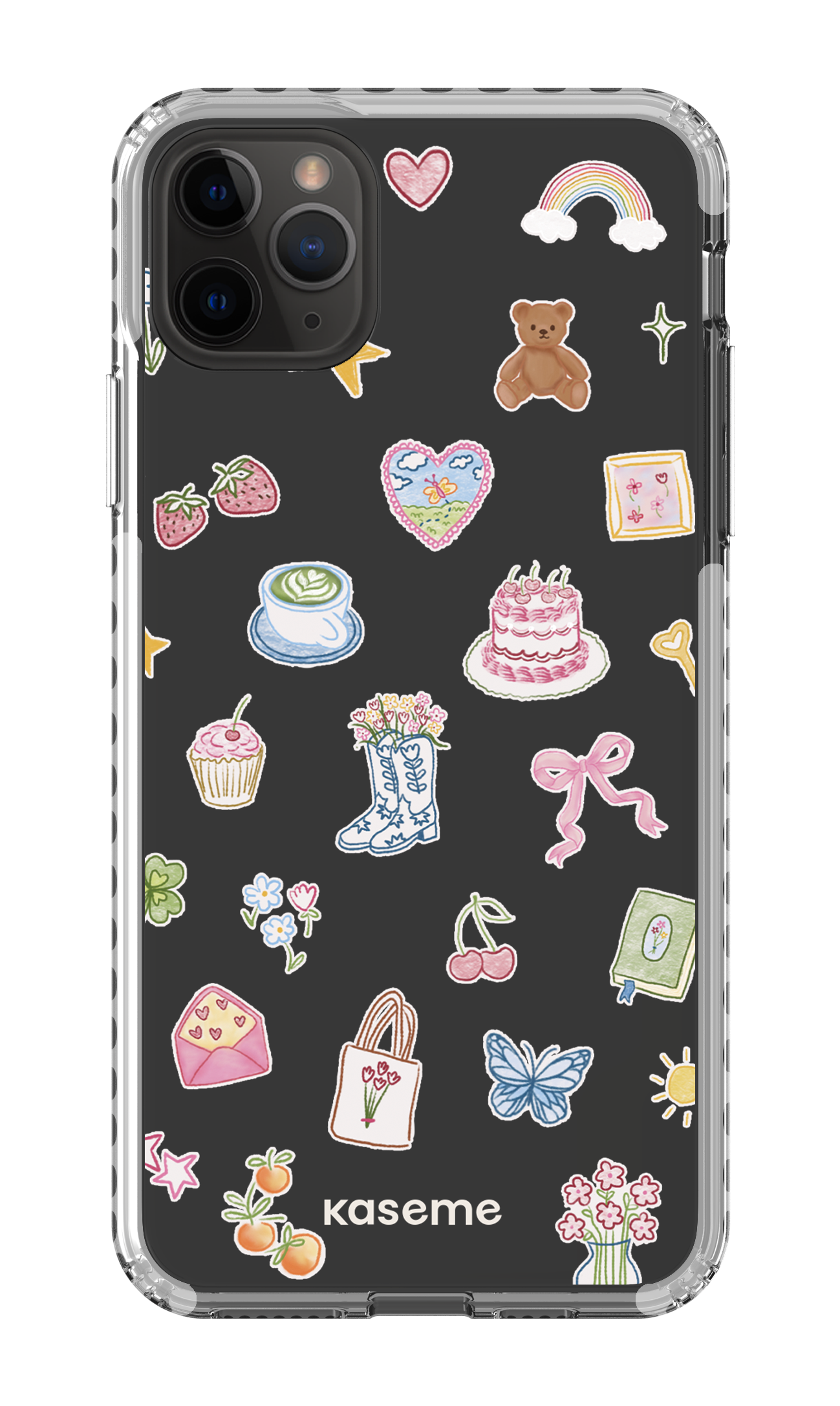 iPhone 11 Pro Max Clear Case - White Poetry Clear Case -