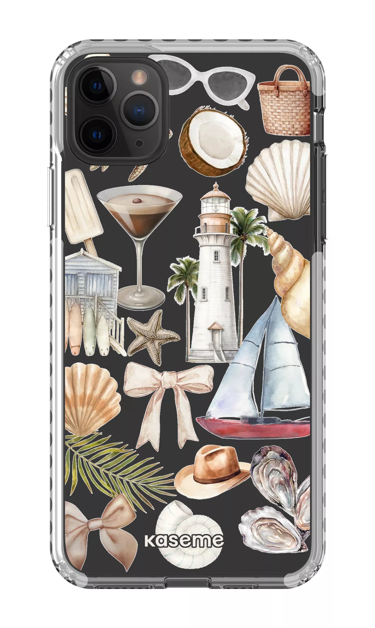 iPhone 11 Pro Max Clear Case - White Riviera Clear Case -