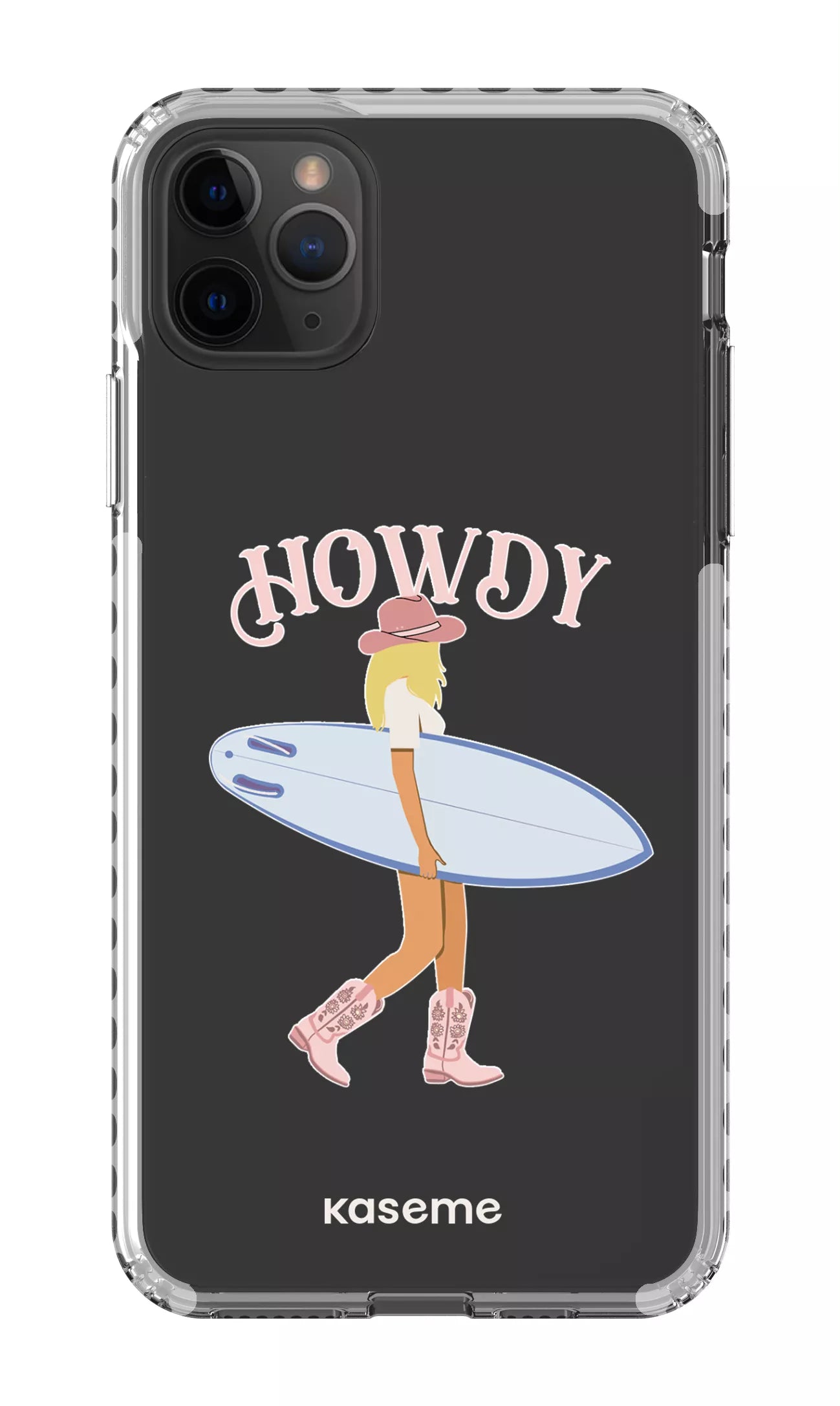iPhone 11 Pro Max Clear Case - White Westsea Pink Clear Case -