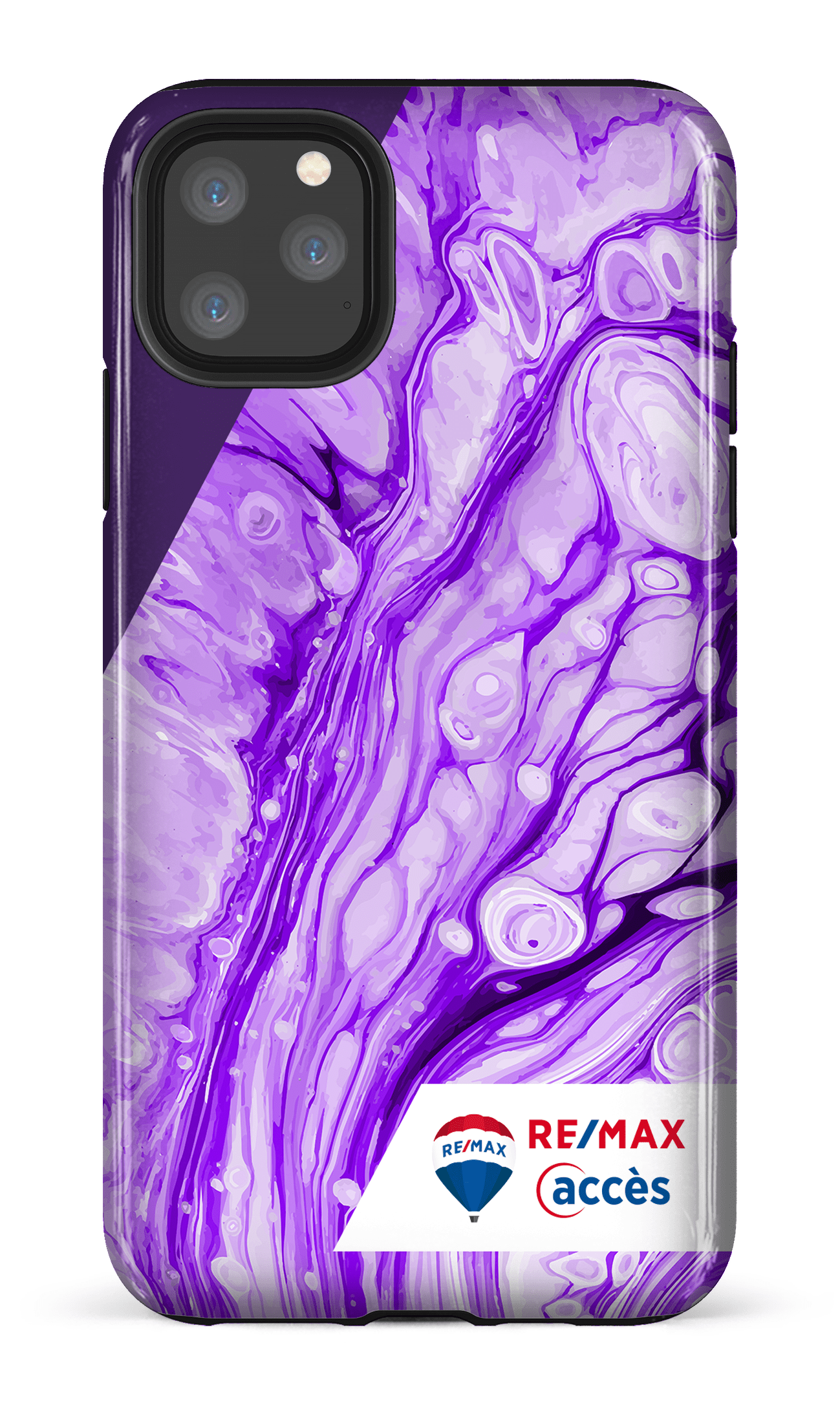 iPhone 11 Pro Max Tough Peinture marbrée claire violette -