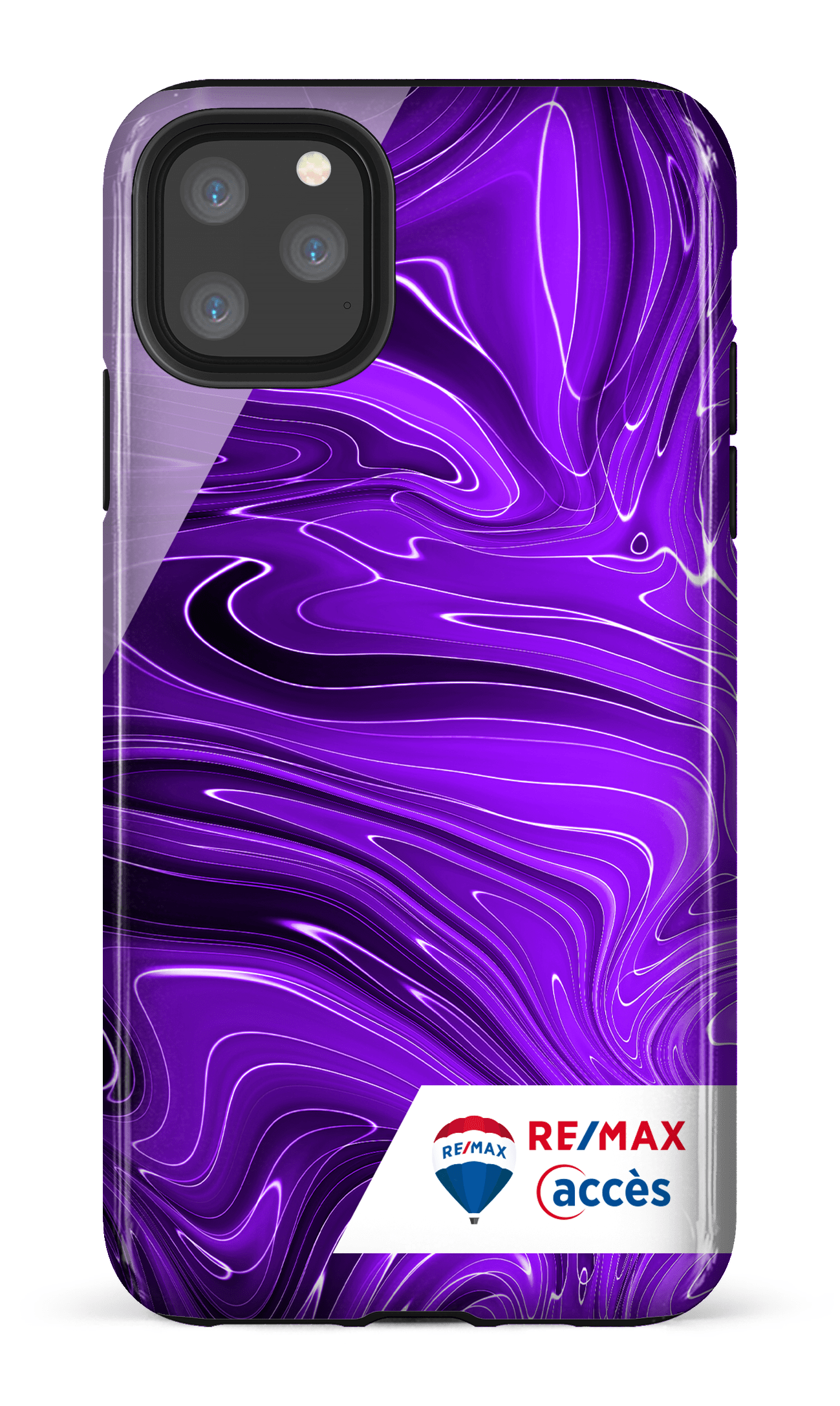 iPhone 11 Pro Max Tough Peinture marbrée sombre violette -