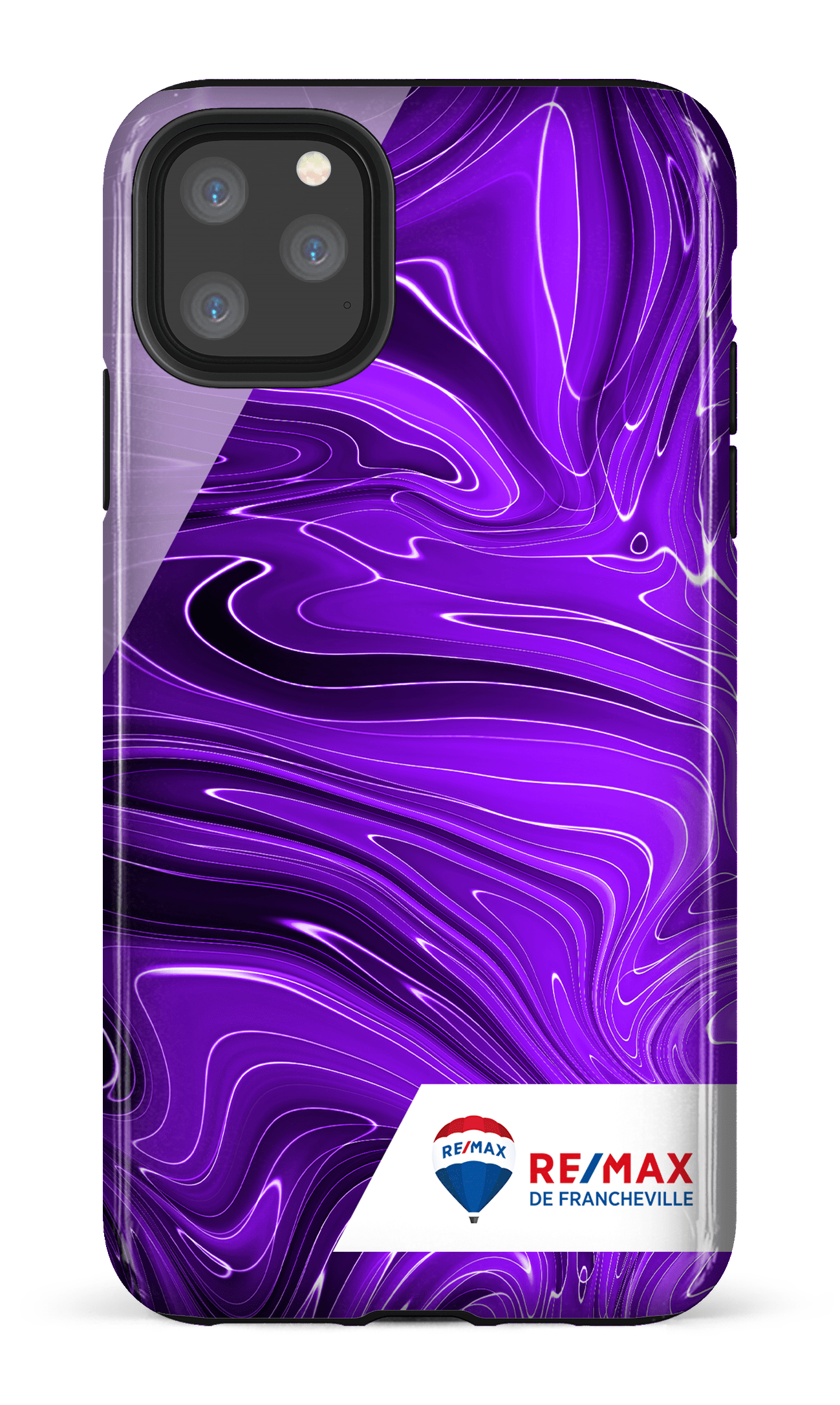 iPhone 11 Pro Max Tough Peinture marbrée sombre violette de Francheville -