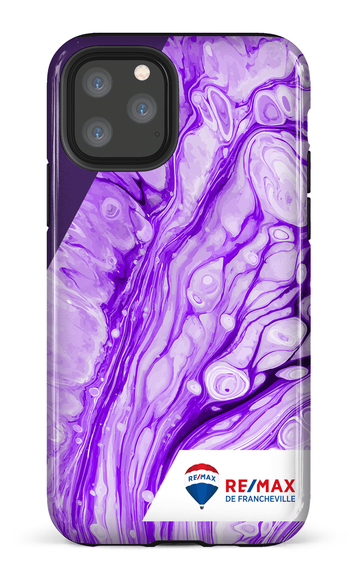 iPhone 11 Pro Tough Peinture marbrée claire violette de Francheville -