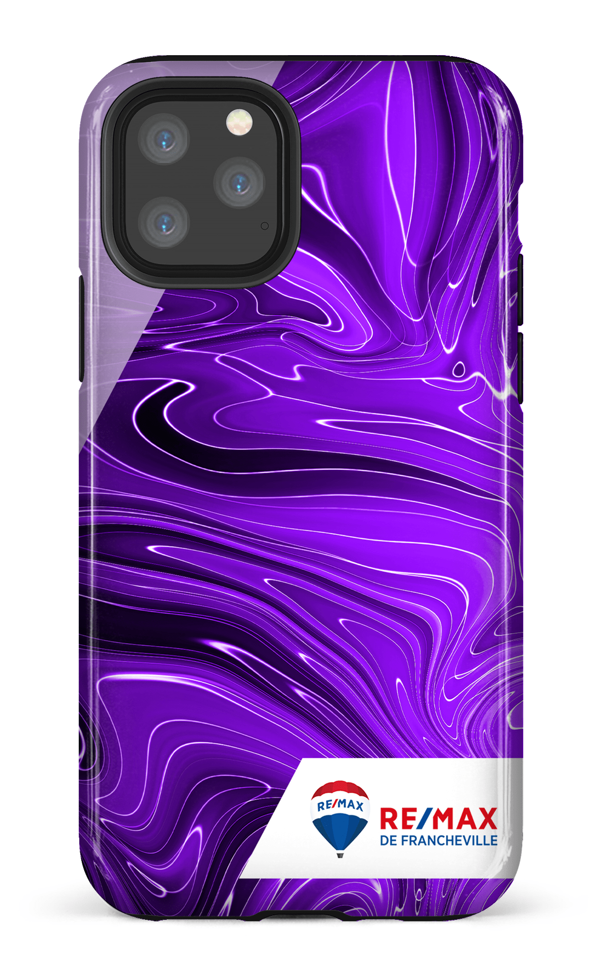 iPhone 11 Pro Tough Peinture marbrée sombre violette de Francheville -