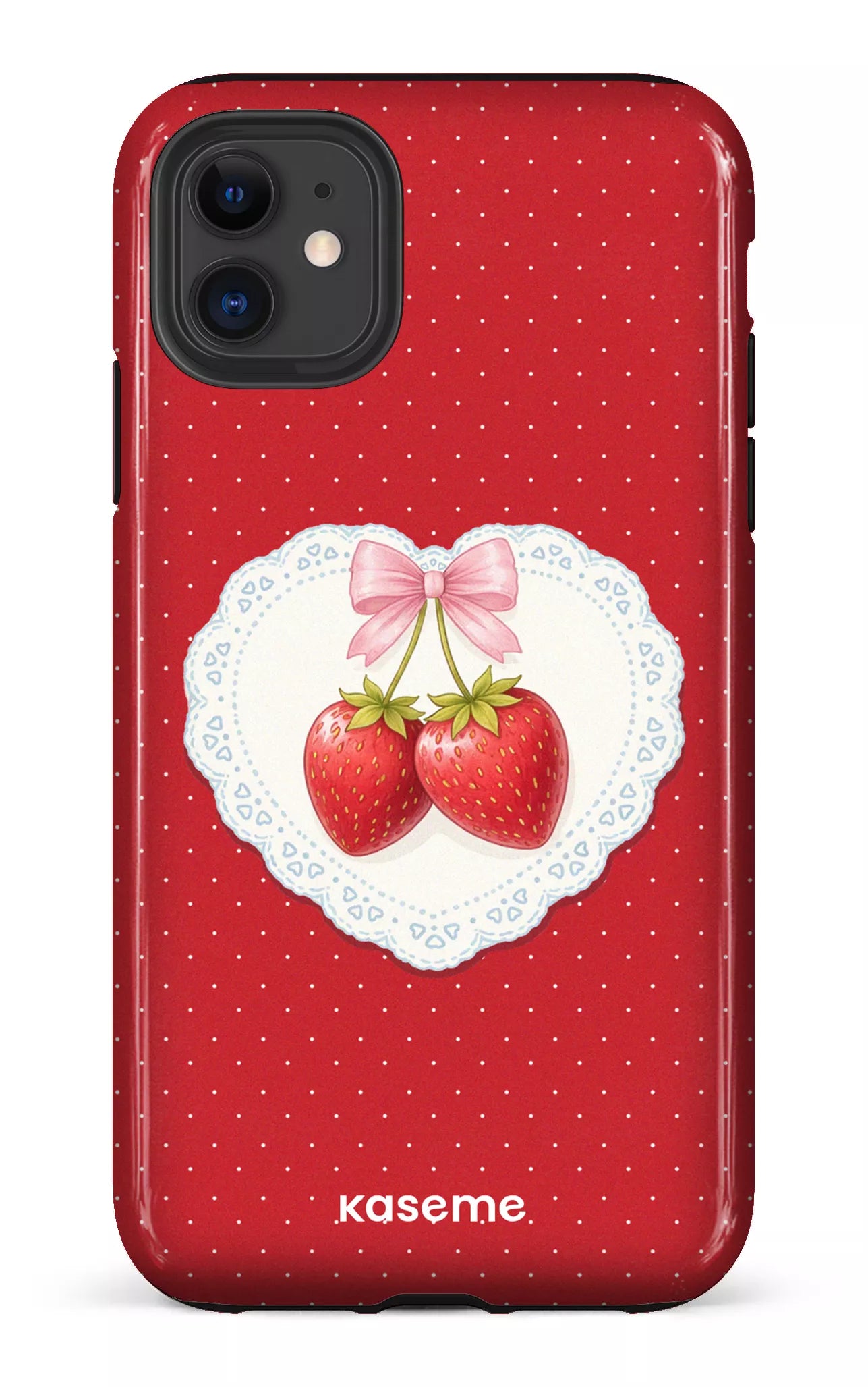 iPhone 11 Tough Fresa Lace Red -