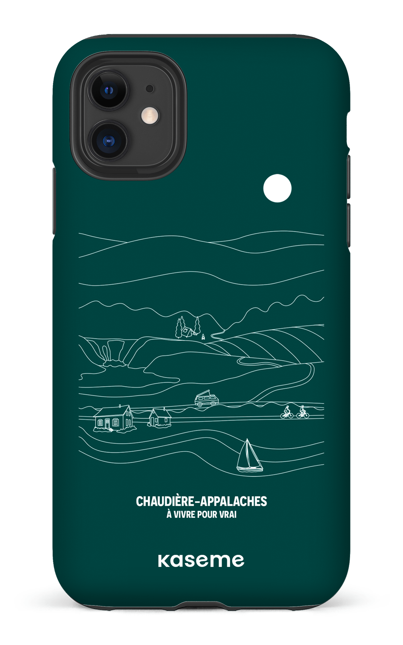 iPhone 11 Tough Matte Paysage Line Art par TCA -