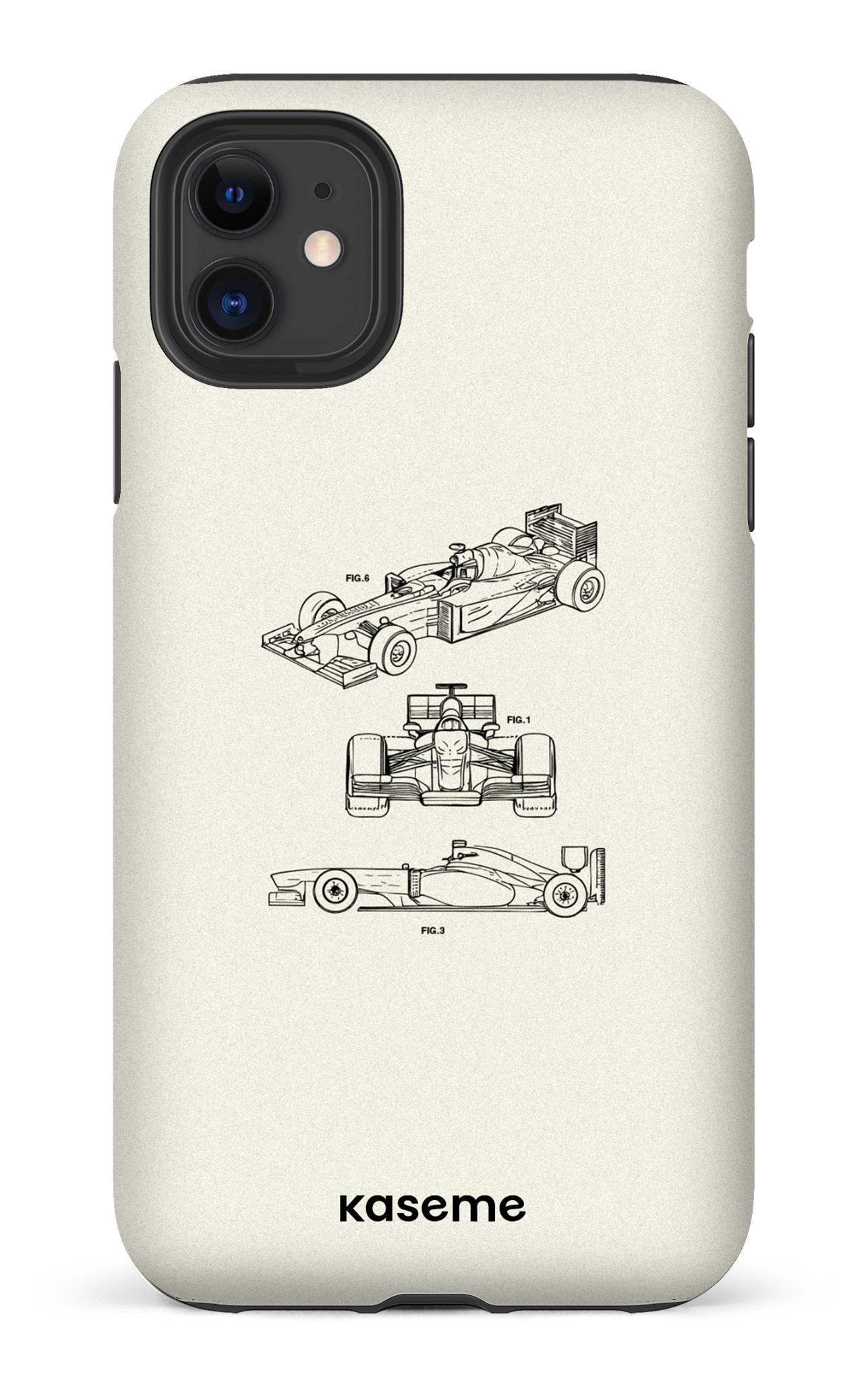 iPhone 11 Tough Matte Sport Car White -