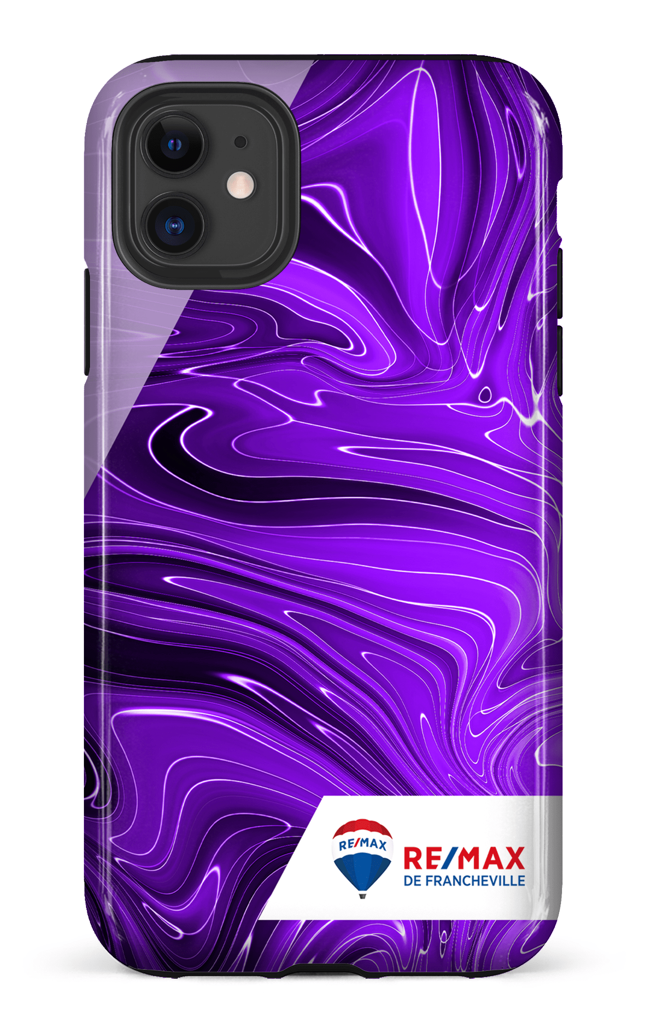 iPhone 11 Tough Peinture marbrée sombre violette de Francheville -