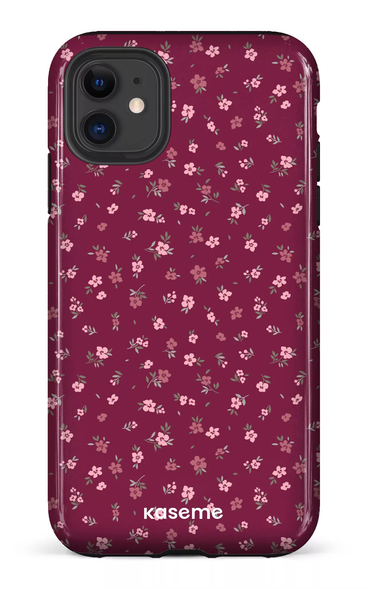 iPhone 11 Tough Porcelain Blossom Burgundy -