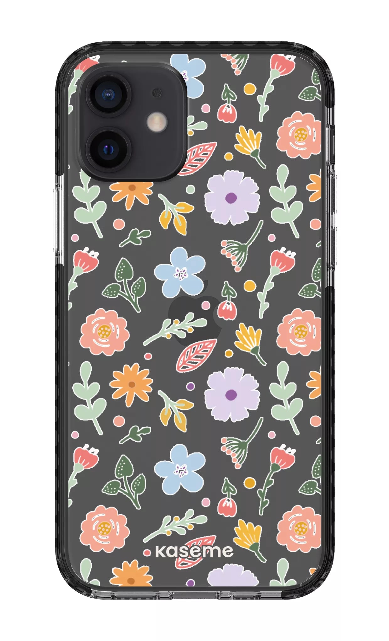 iPhone 12 Clear Case - Black Charm Clear Case -