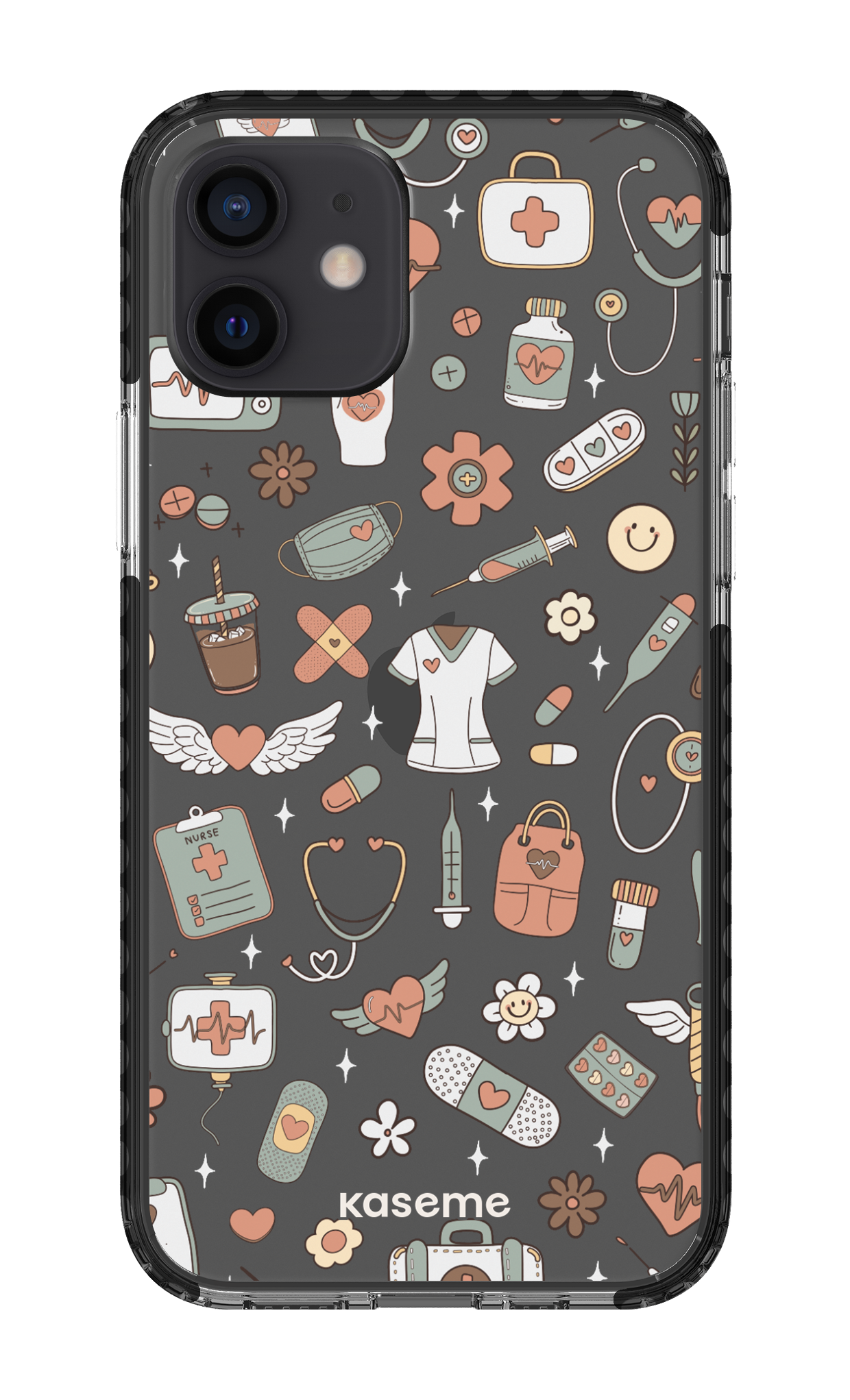 iPhone 12 Clear Case - Black Code Clear Case -