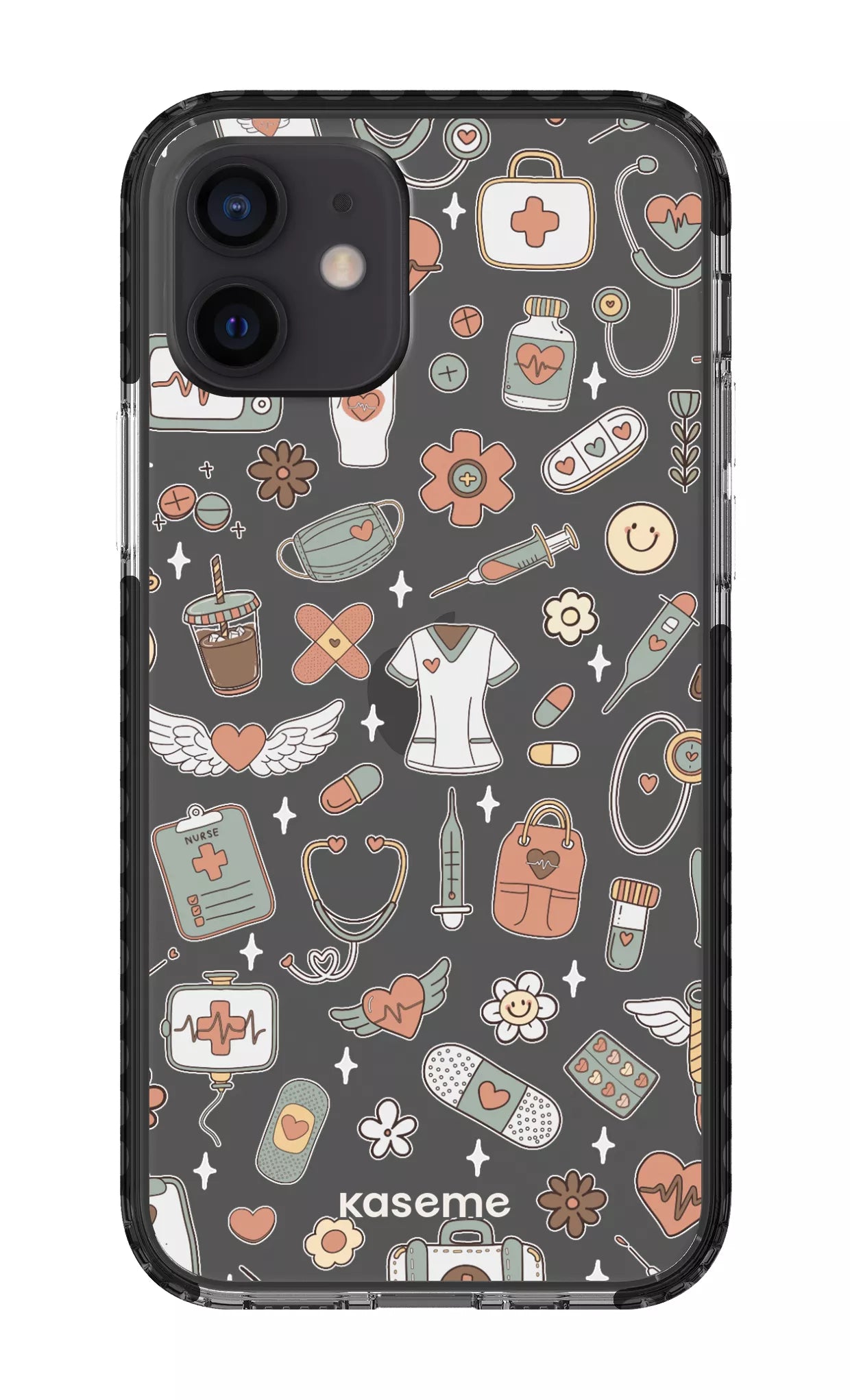 iPhone 12 Clear Case - Black Code Clear Case -