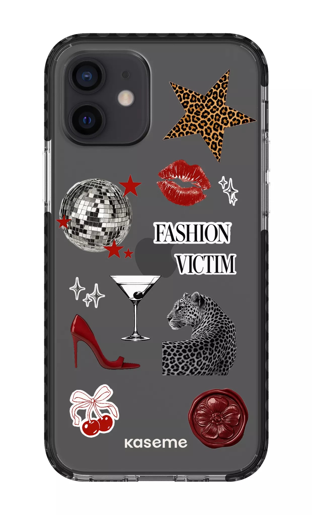 iPhone 12 Clear Case - Black Desire Clear Case -