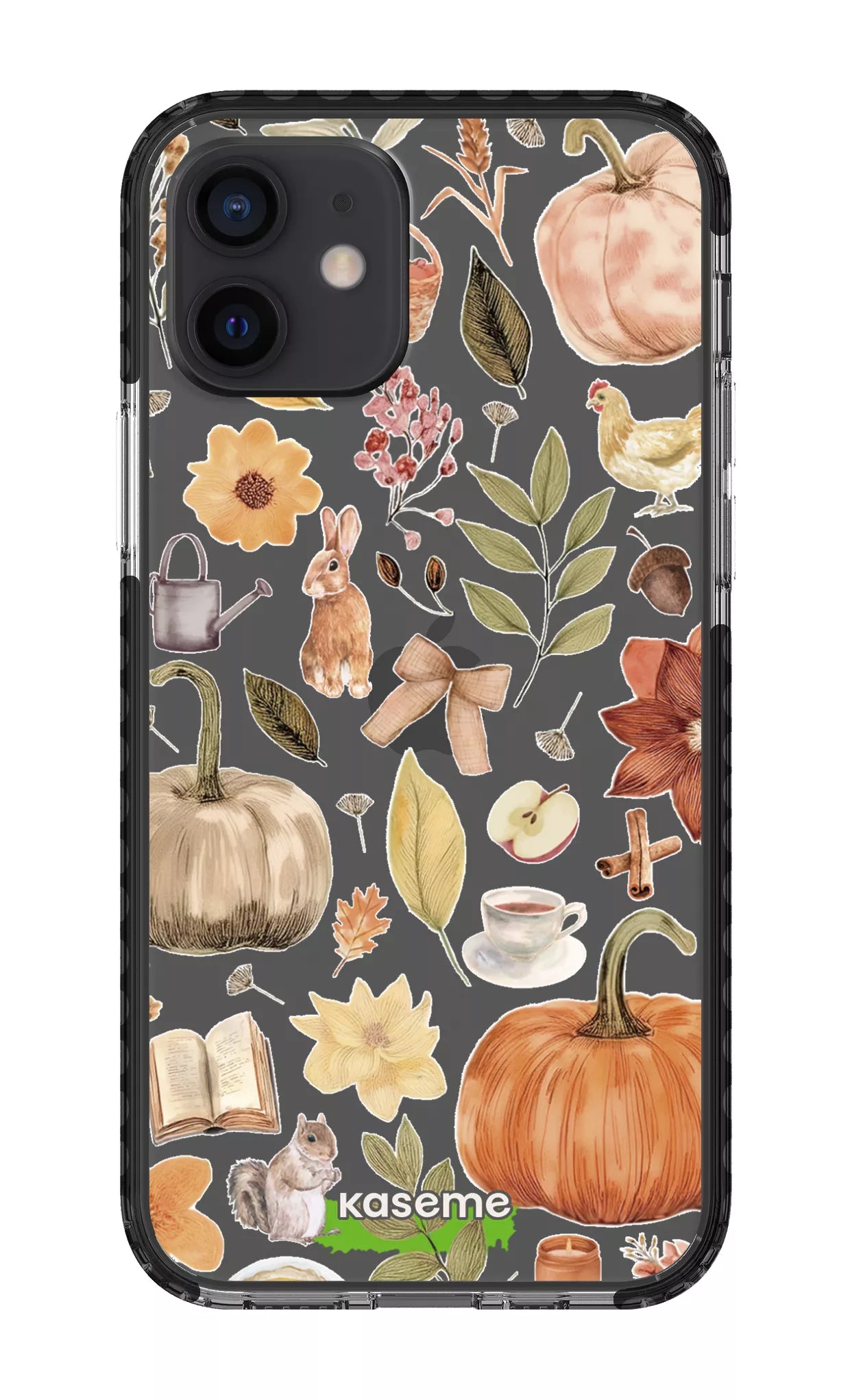 iPhone 12 Clear Case - Black Harvest Hues Clear Case -