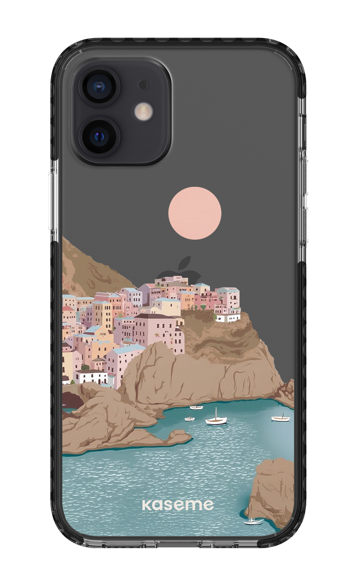 iPhone 12 Clear Case - Black Mediterrana Clear Case -