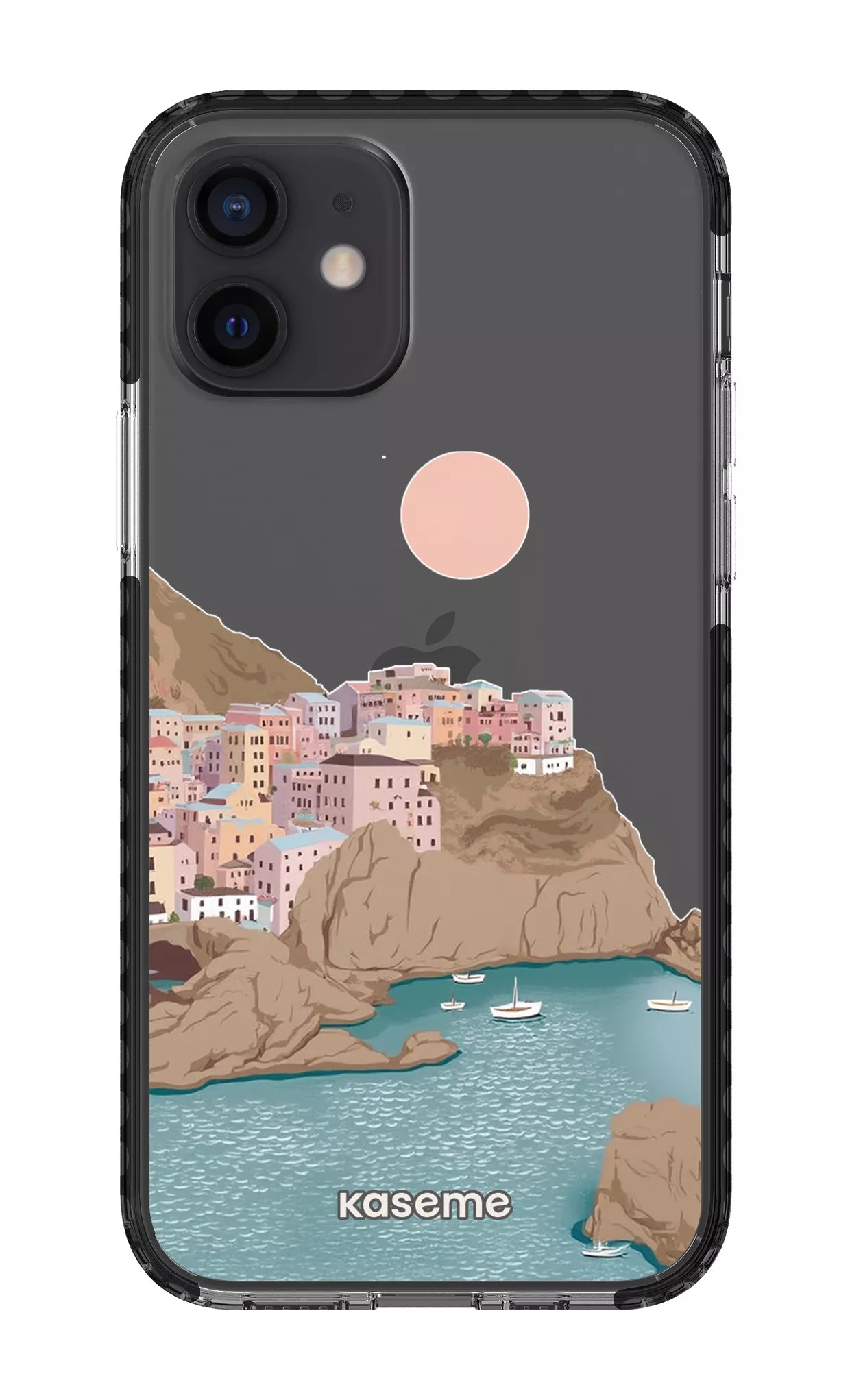 iPhone 12 Clear Case - Black Mediterrana Clear Case -