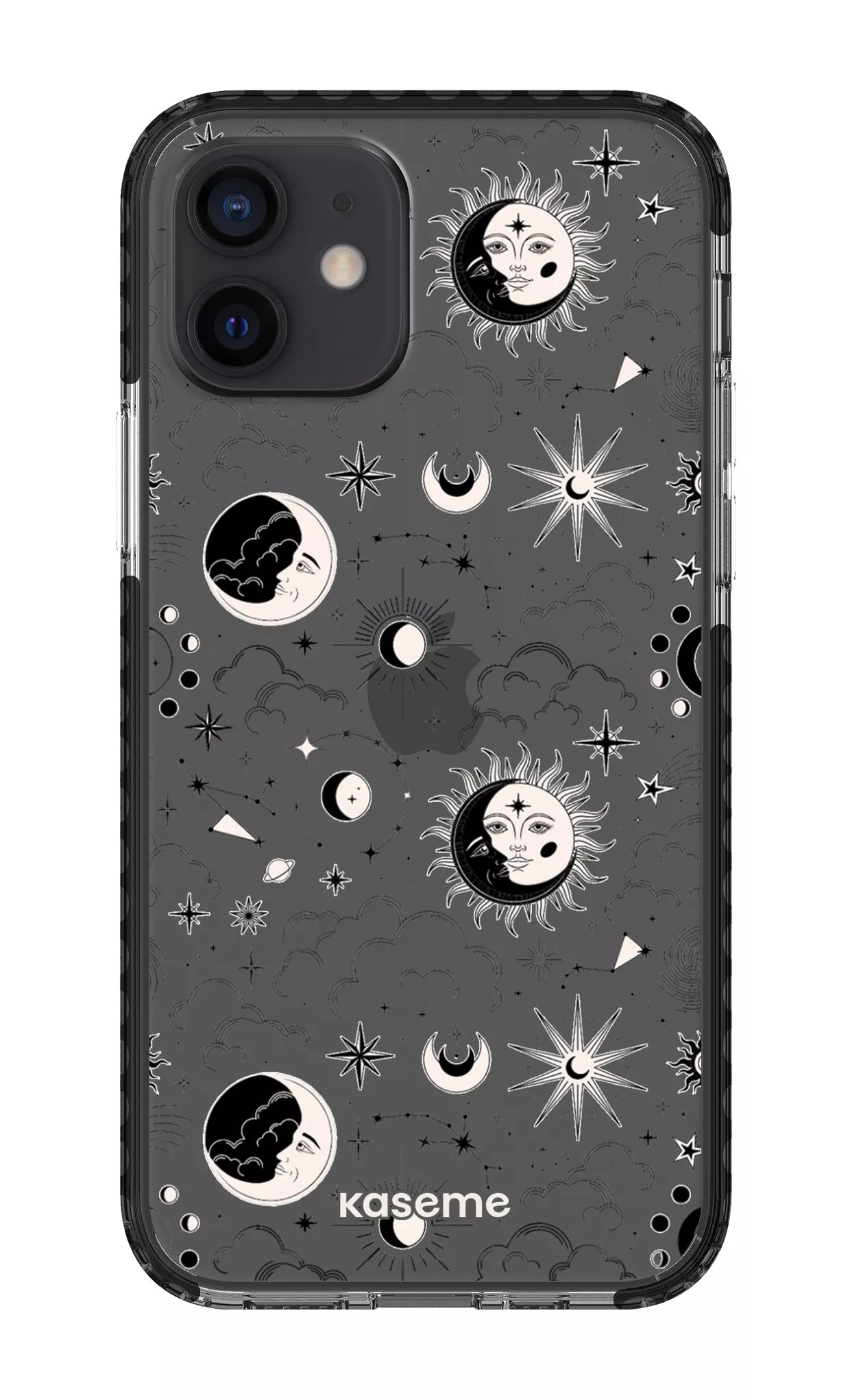 iPhone 12 Clear Case - Black Milky Way Black Clear Case -