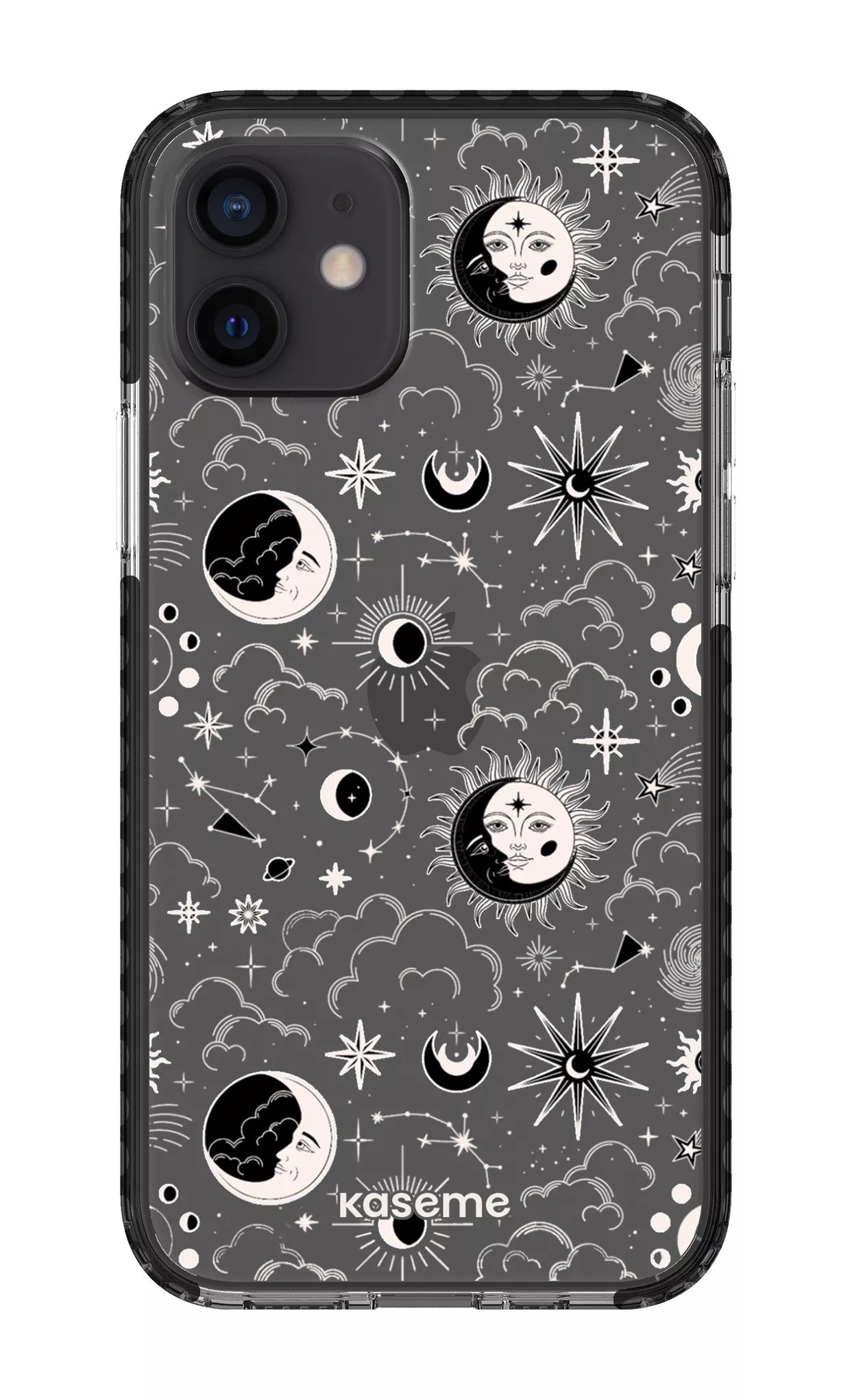 iPhone 12 Clear Case - Black Milky Way White Clear Case -