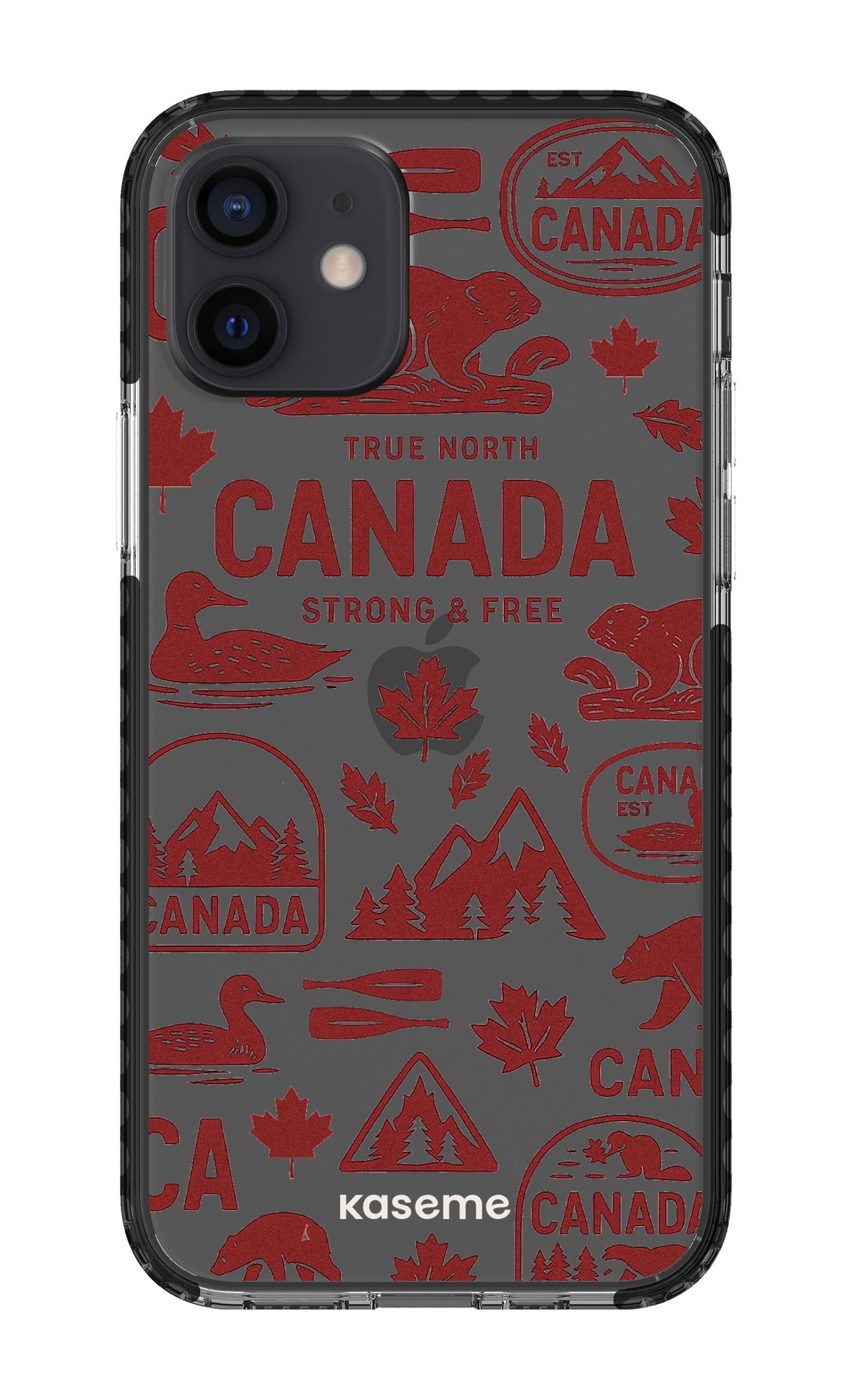 iPhone 12 Clear Case - Black Oh Canada -